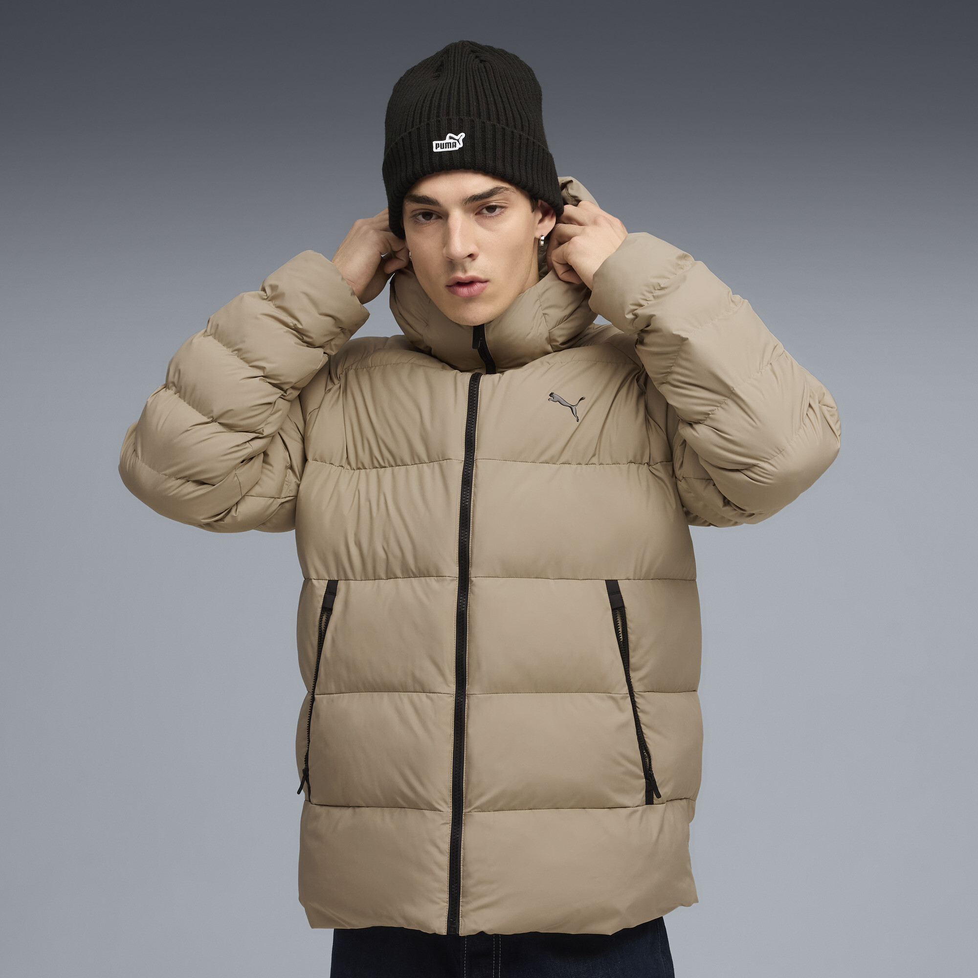 Куртка Mono Hooded Jacket Men | Колір: Бежевий | Ice Coffee | Puma