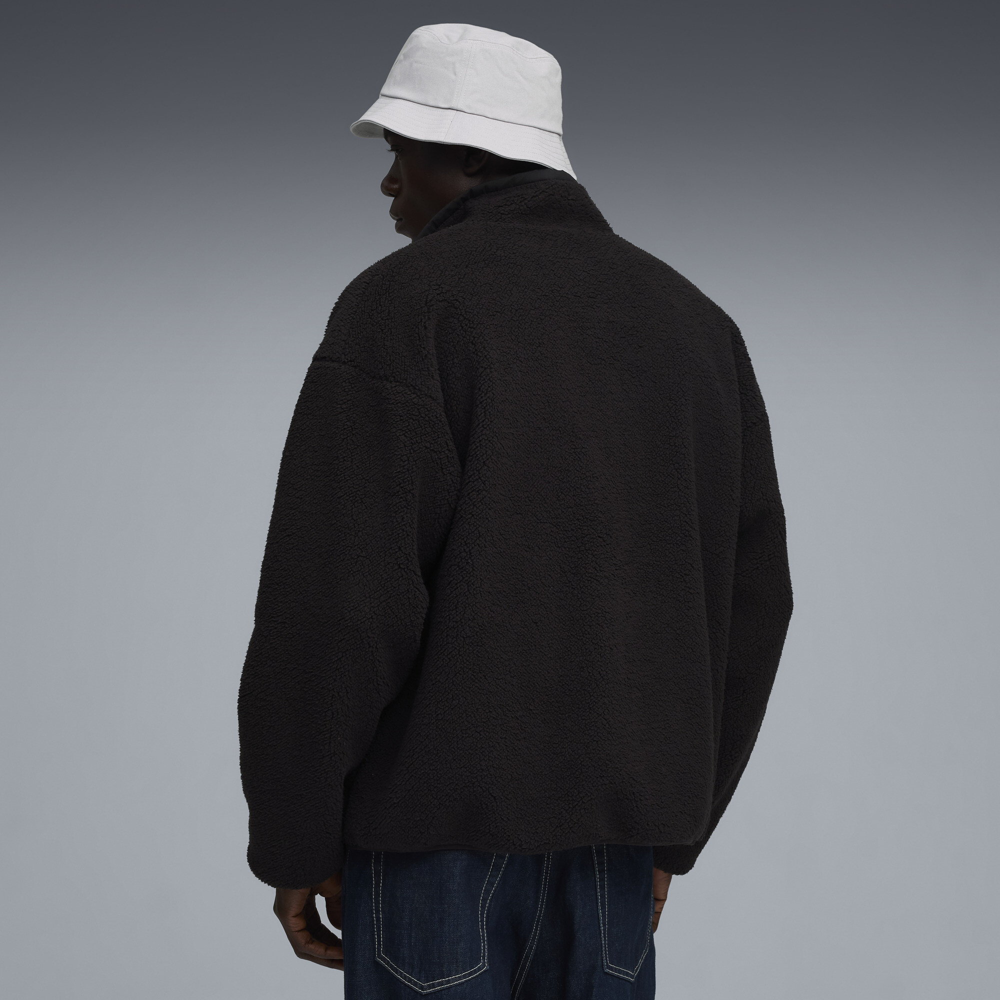 PUMA Omkeerbaar hybride sherpajack voor Heren, Zwart, Maat M thumbnail 5