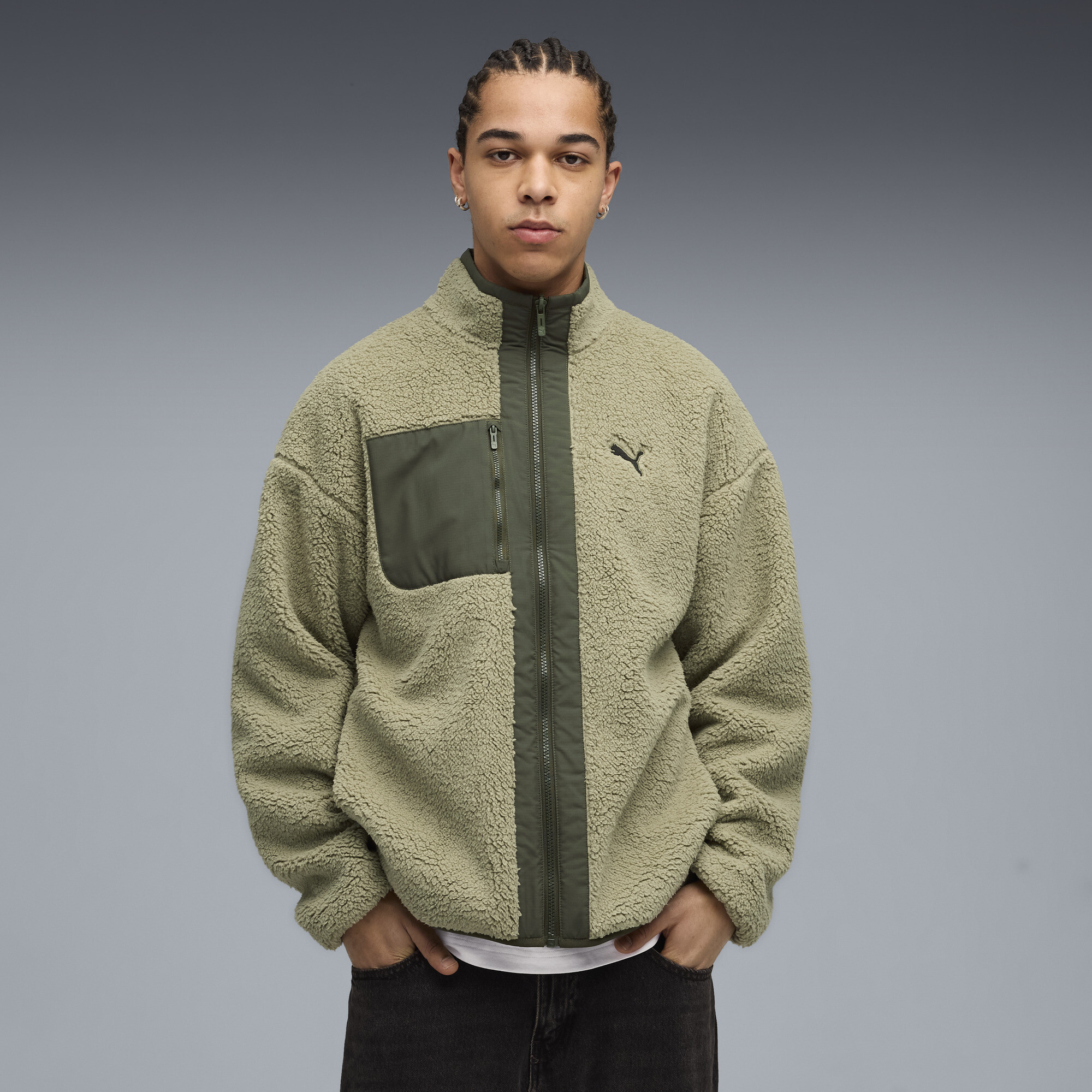Куртка Reversible Hybrid Sherpa Jacket Men | Колір: Зелений | Lux