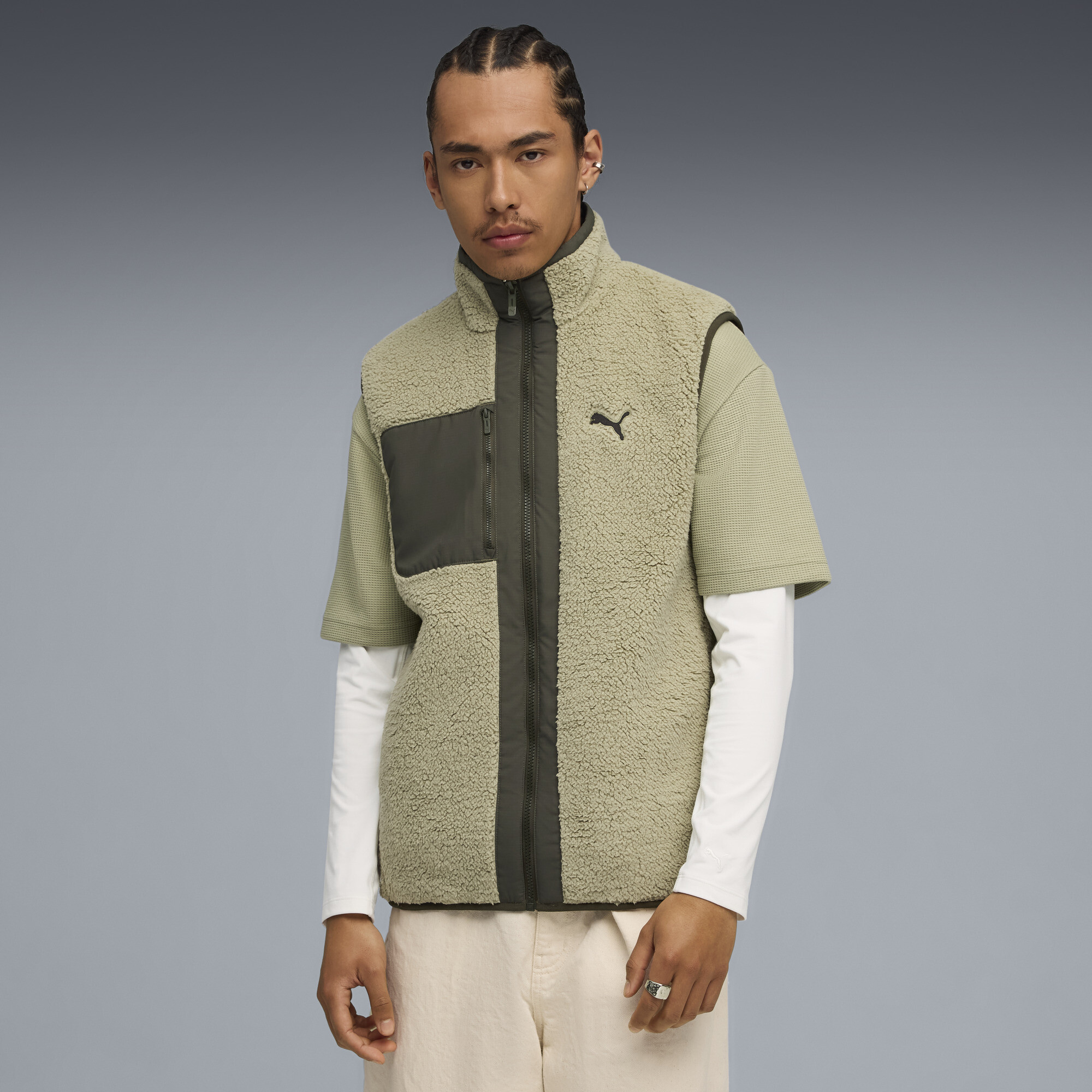 PUMA Omkeerbaar hybride sherpabodywarmer voor Heren, Maat XXL