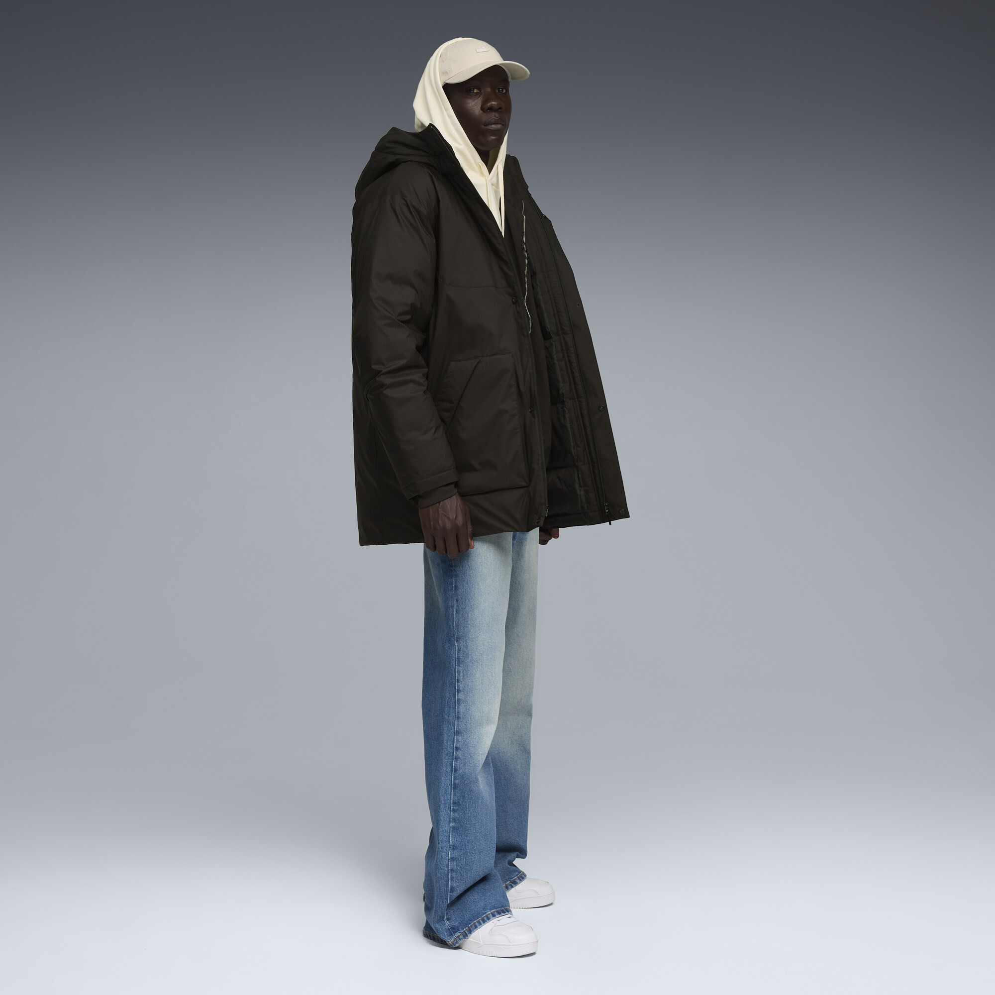 PUMA Donsparka met capuchon voor Heren, Zwart, Maat XXL thumbnail 4