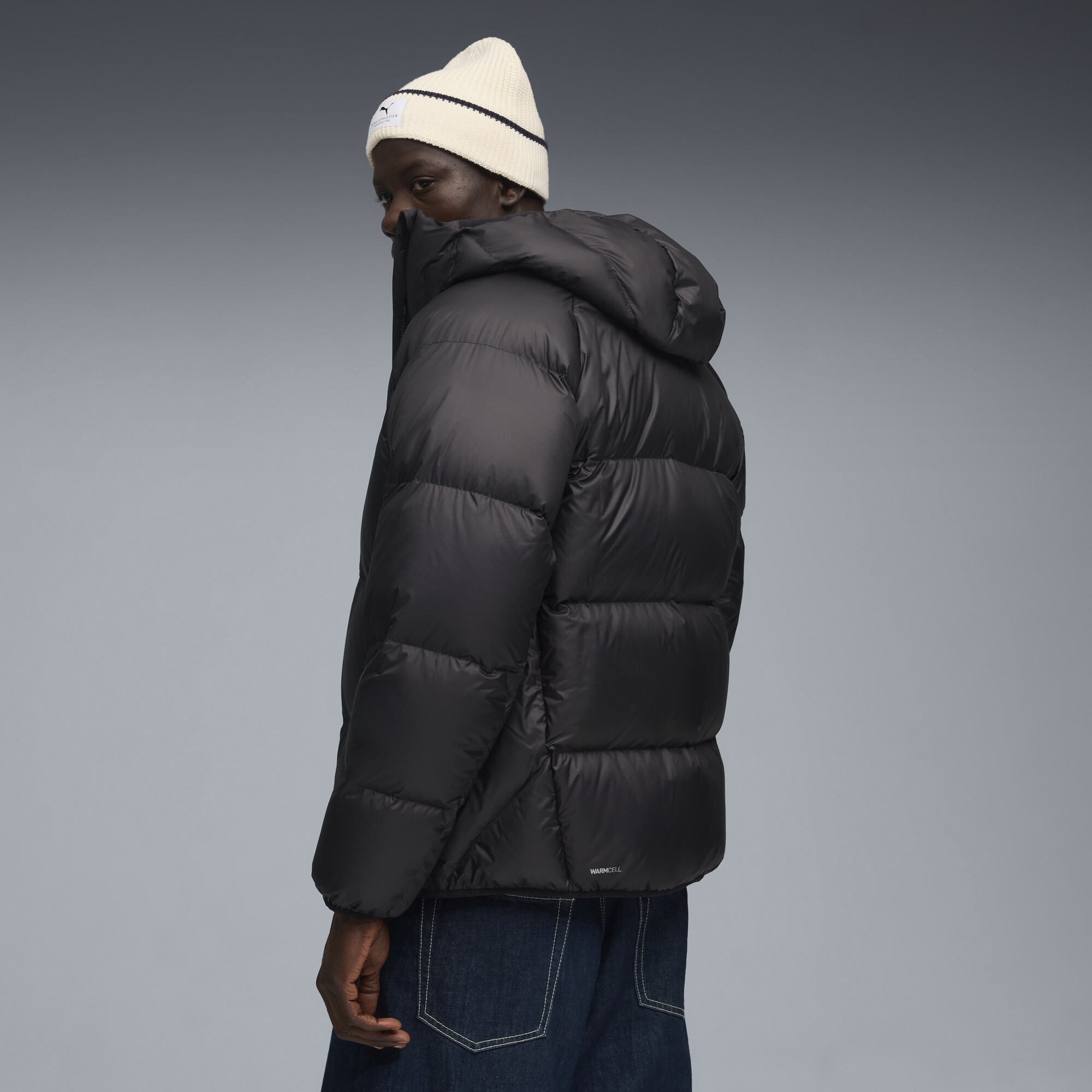 PUMA Donspufferjack met capuchon voor Heren, Zwart, Maat M thumbnail 5