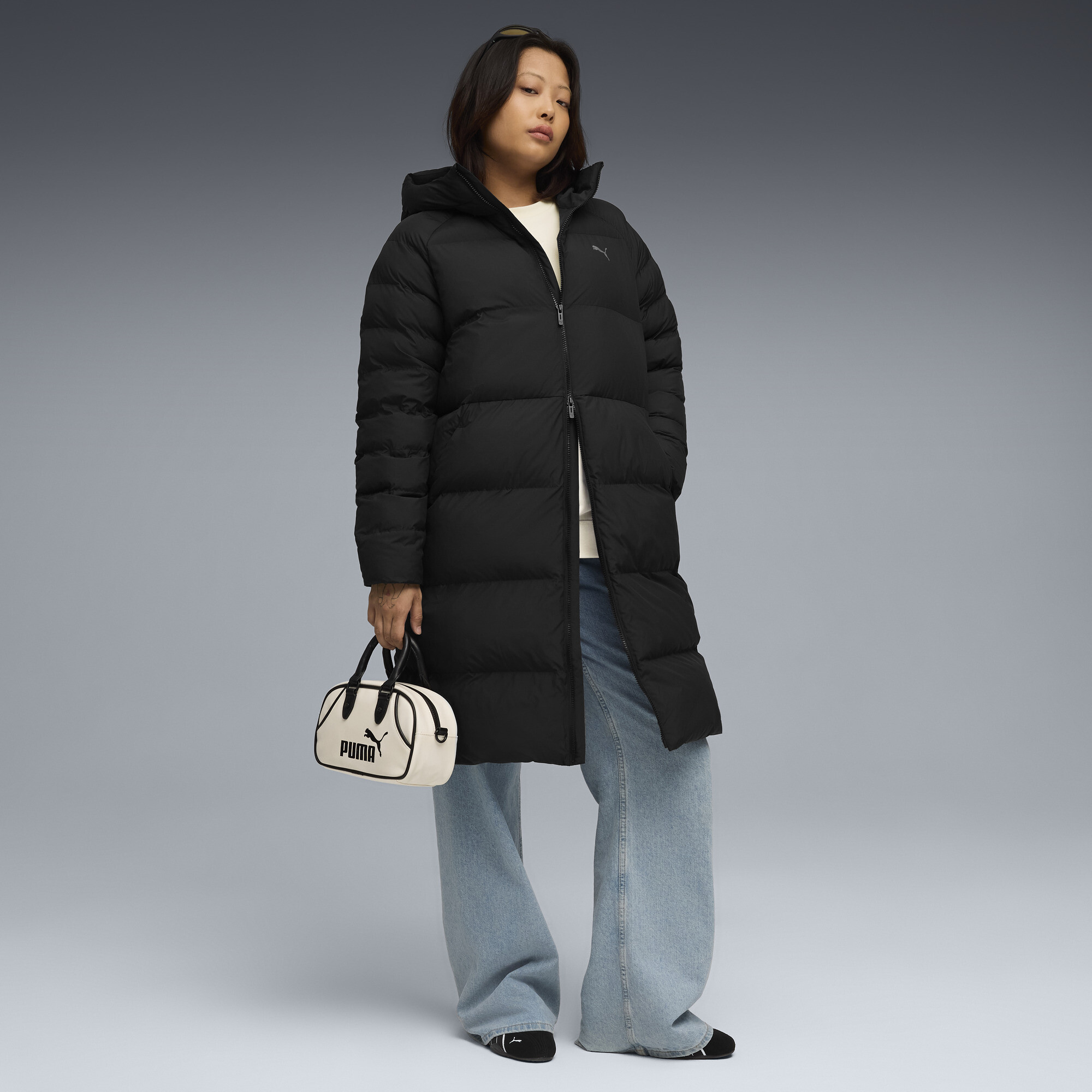 PUMA Mono parka met capuchon voor Dames, Zwart, Maat XL thumbnail 4