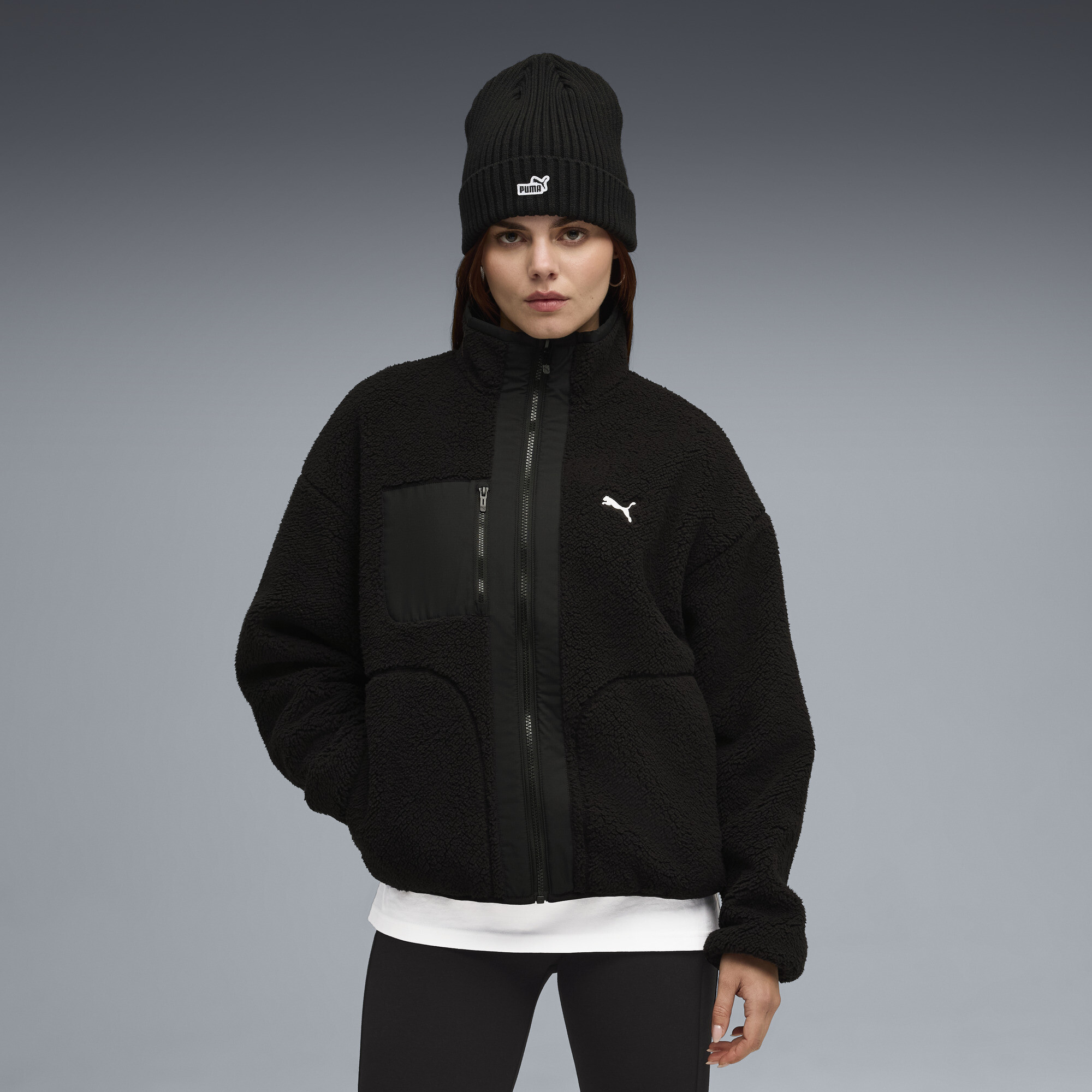 Куртка Reversible Hybrid Sherpa Jacket Women | Цвет: Черный | Puma