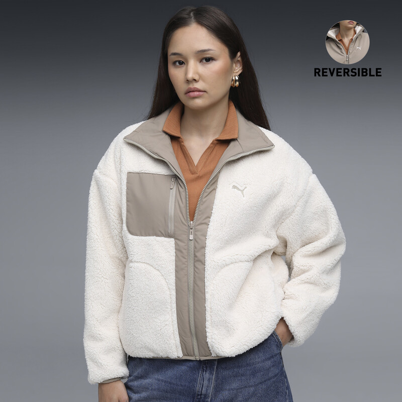 Women's PUMA Relaxed Fit Reversible Sherpa Jacket