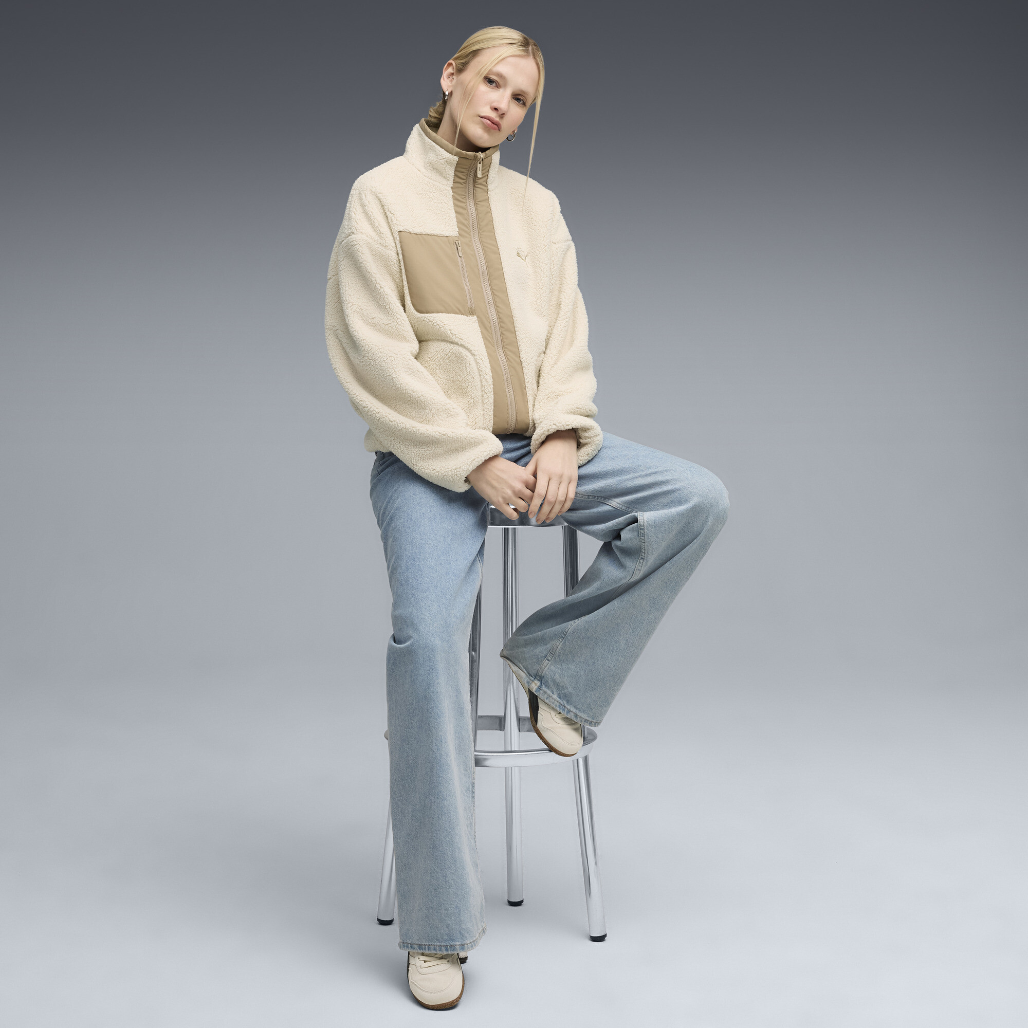 PUMA Omkeerbaar hybride sherpajack voor Dames, Maat L thumbnail 4