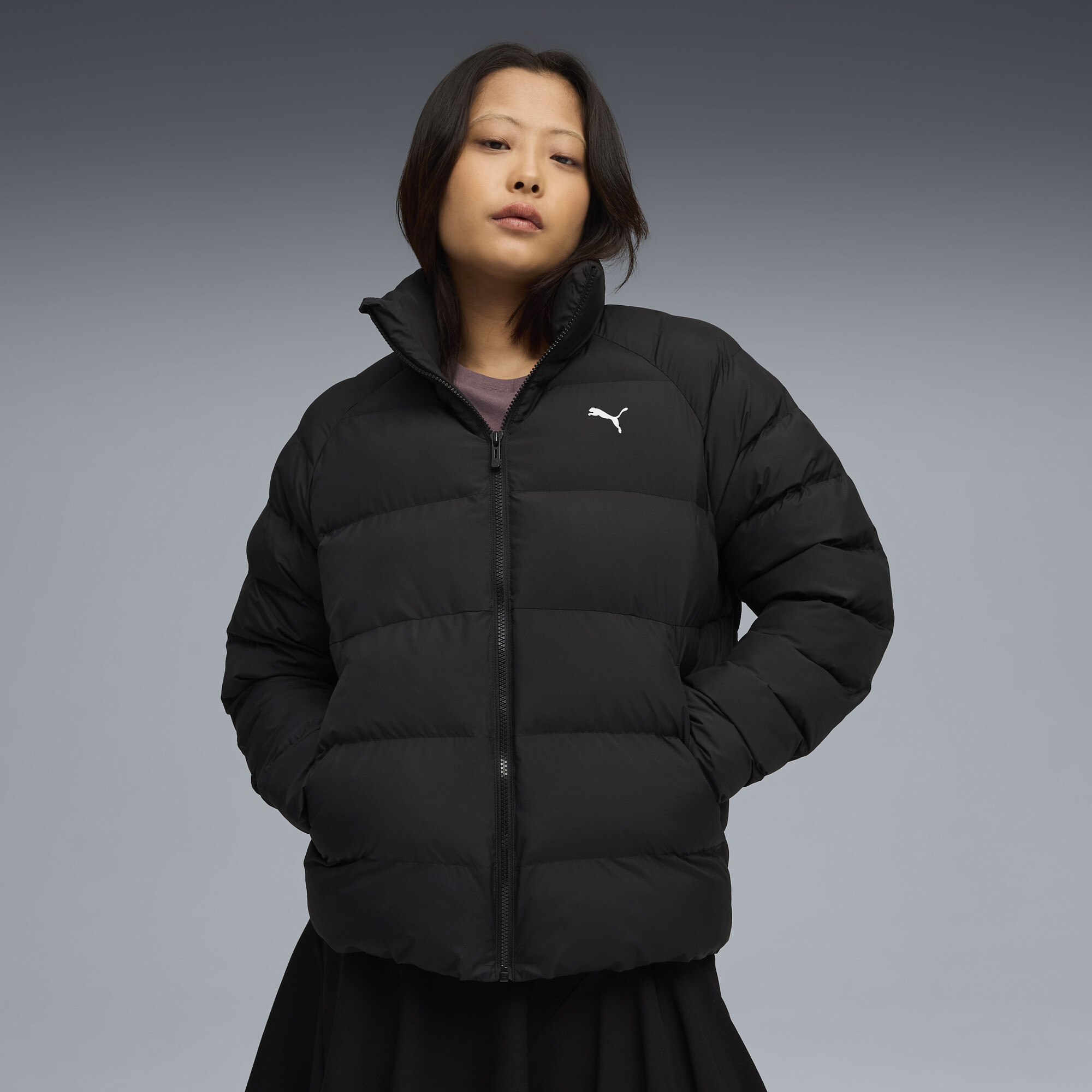 PUMA Mono Jacke Damen, Kleidung, Schwarz, S
