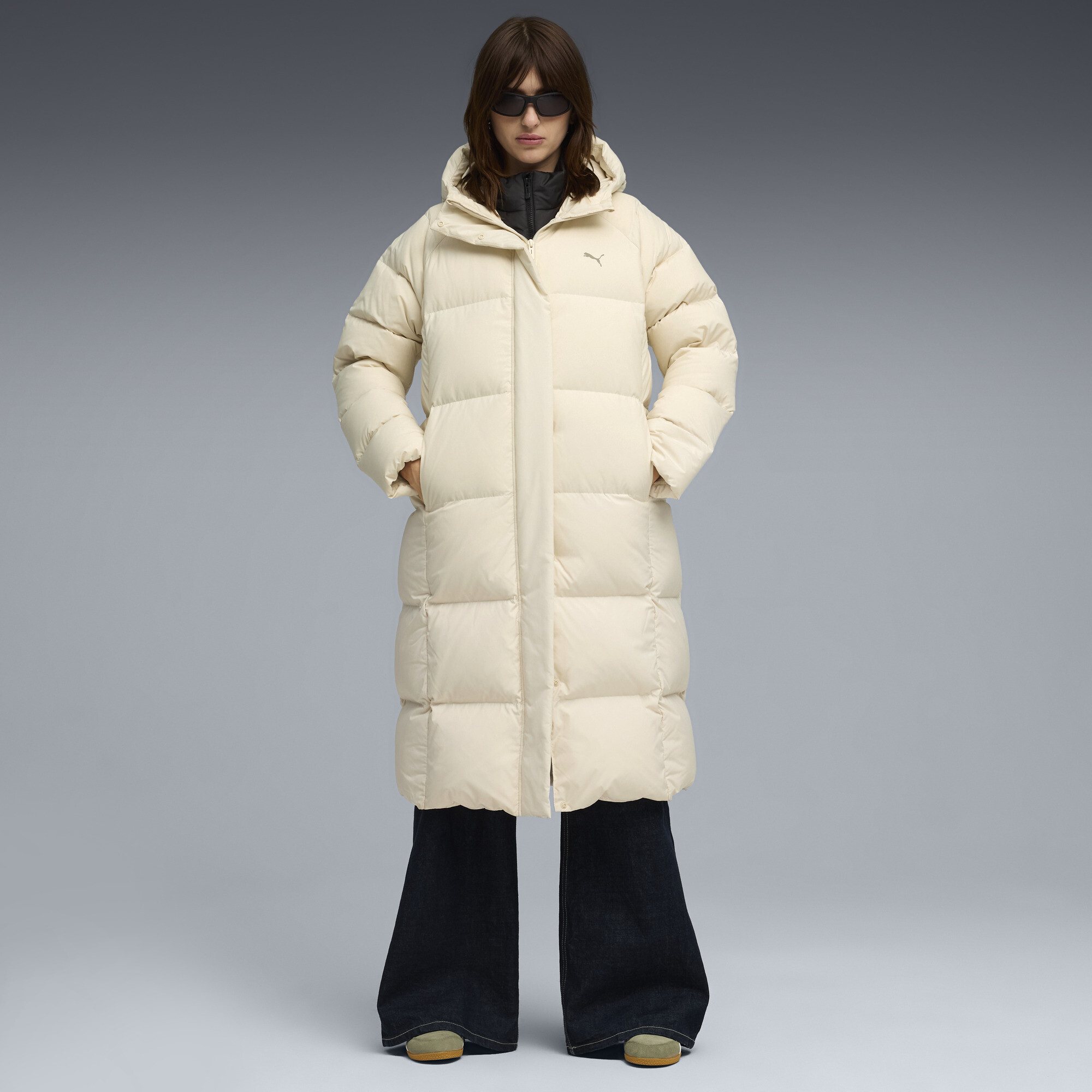 Пуховик Hooded Down Puffer Coat Women | Цвет: Белый | Alpine Snow