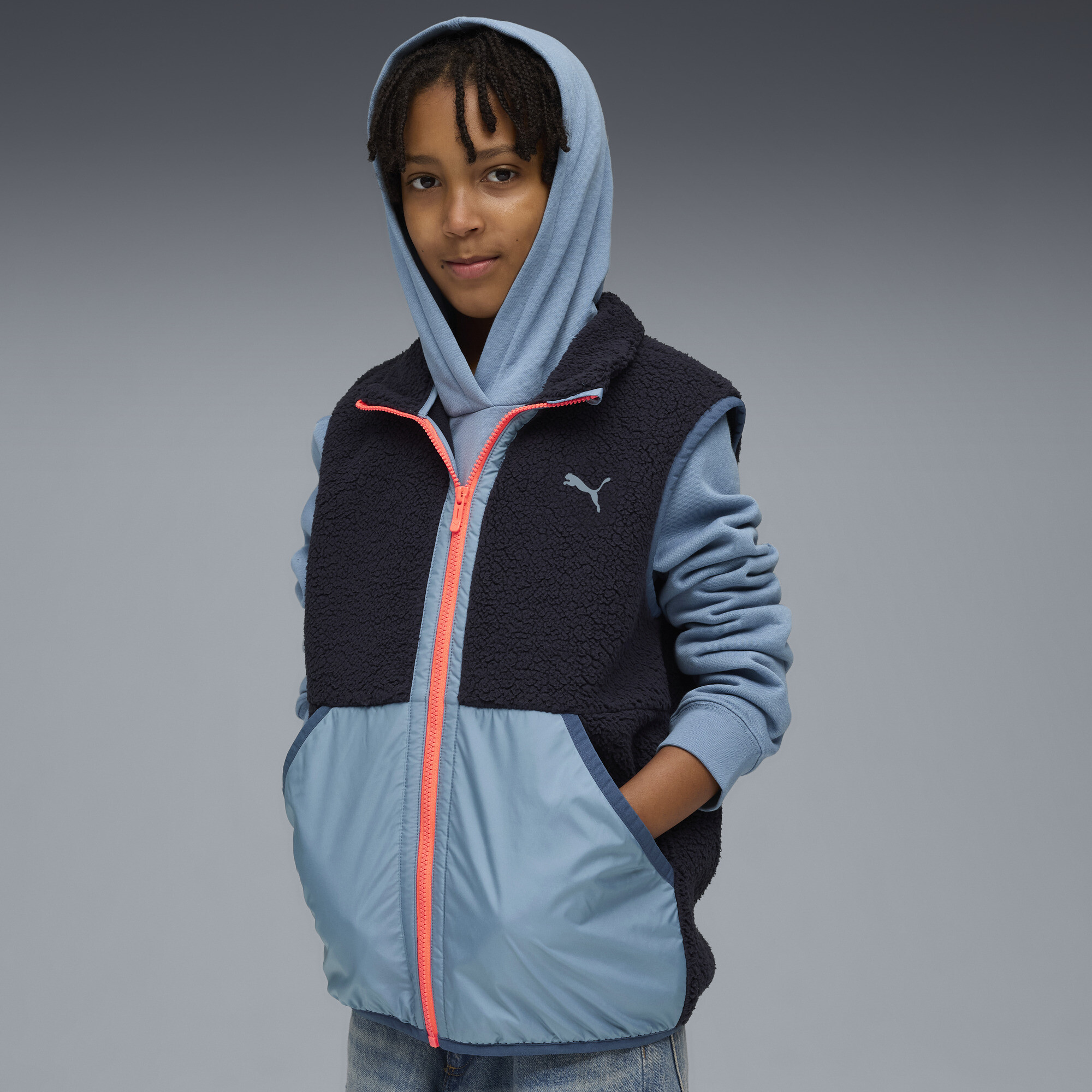 Детский жилет Hybrid Sherpa Vest Youth | Цвет: Синий | new navy