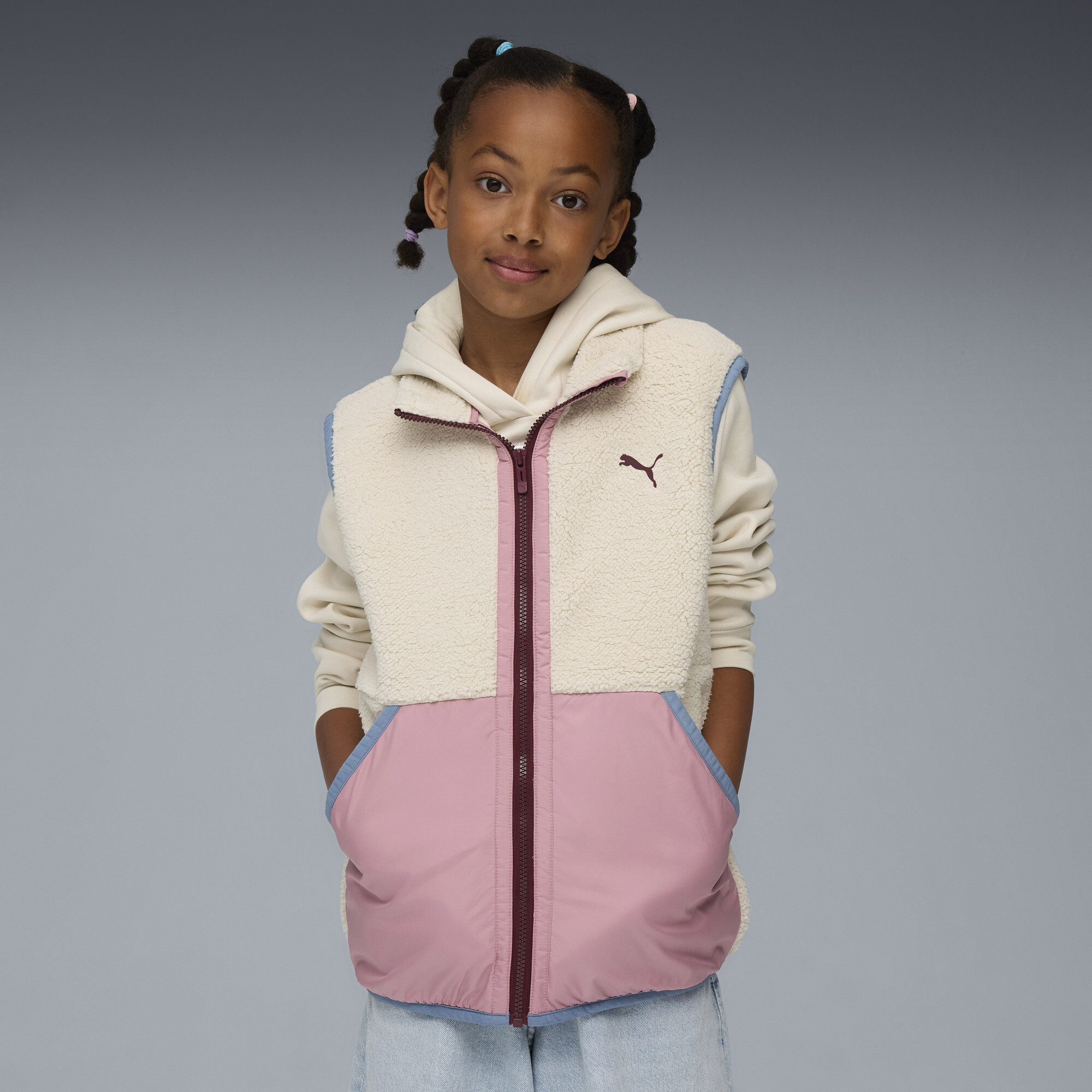 PUMA Outerwear Big Kids' Sherpa Vest - Picture 9 of 12
