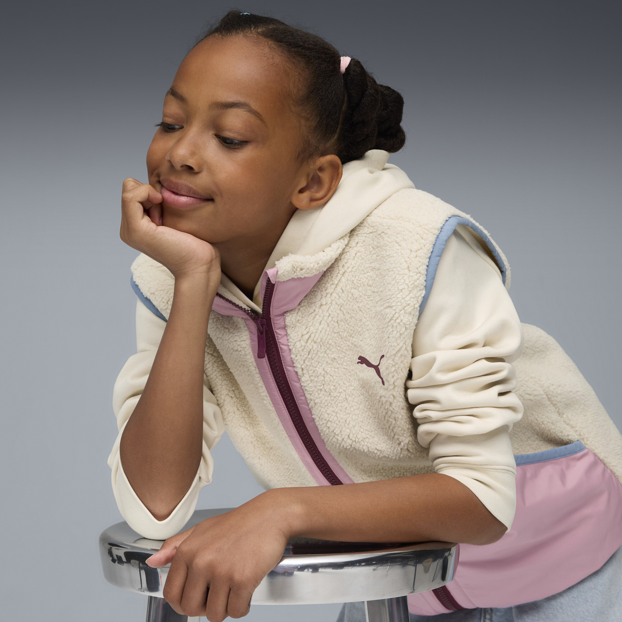 PUMA Hybride sherpabodywarmer, Maat 13-14Y thumbnail 6