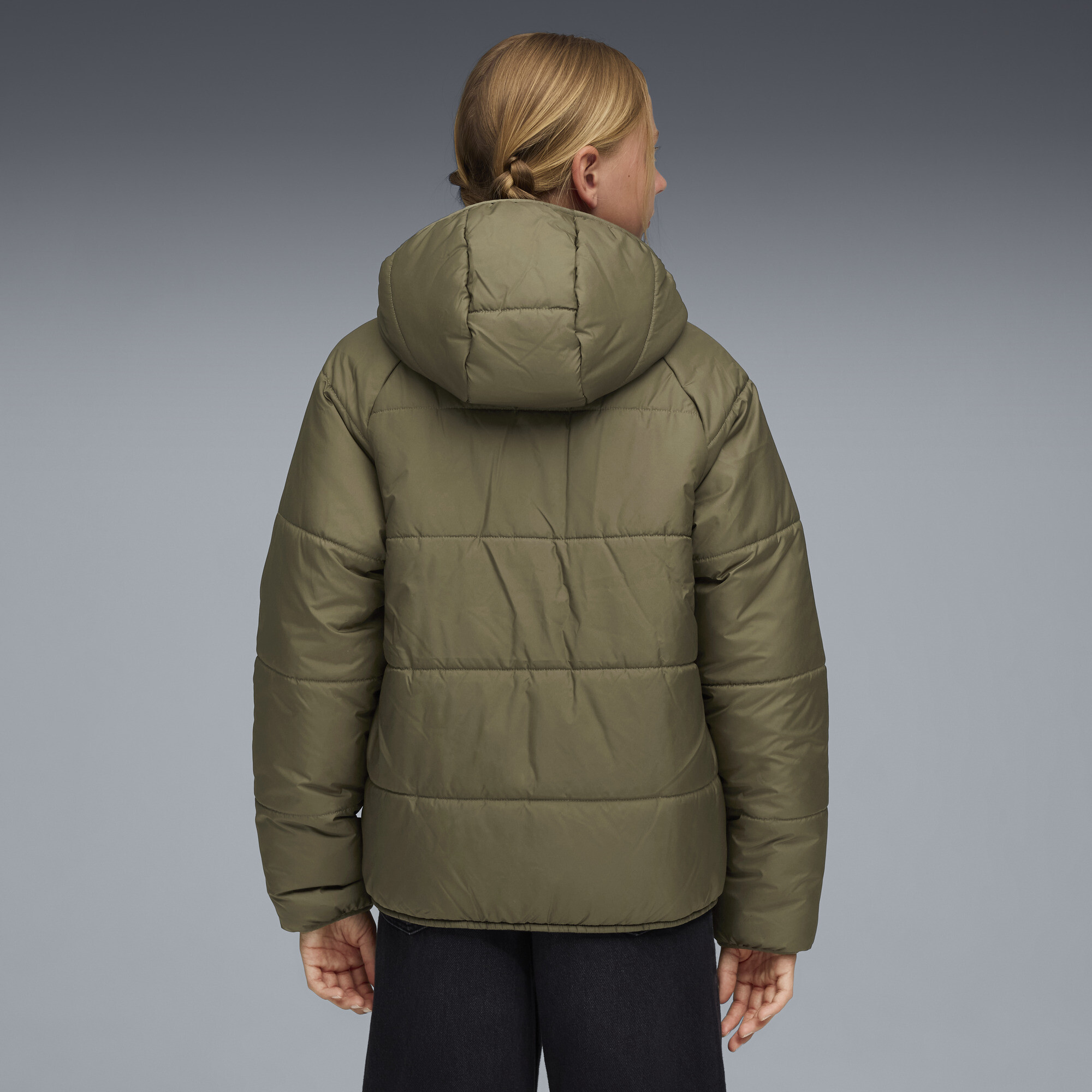 PUMA Omkeerbaar pufferjack, Groen, Maat 15-16Y thumbnail 4