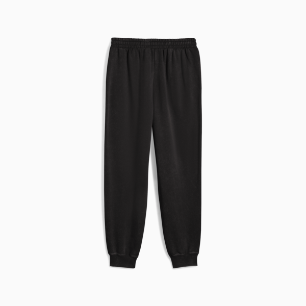 Essentials Elevated Relaxed Wash Sweatpants Men, PUMA Black, large-ZAF