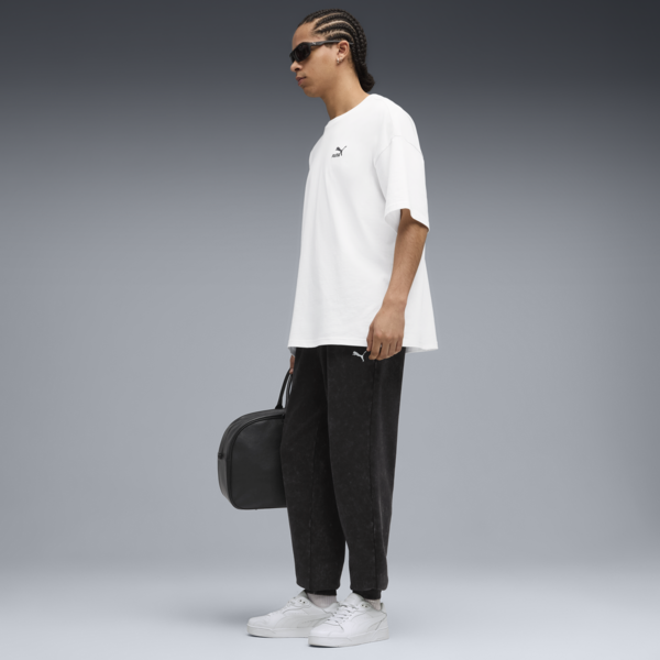 Essentials Elevated Relaxed Wash Sweatpants Men, PUMA Black, large-ZAF