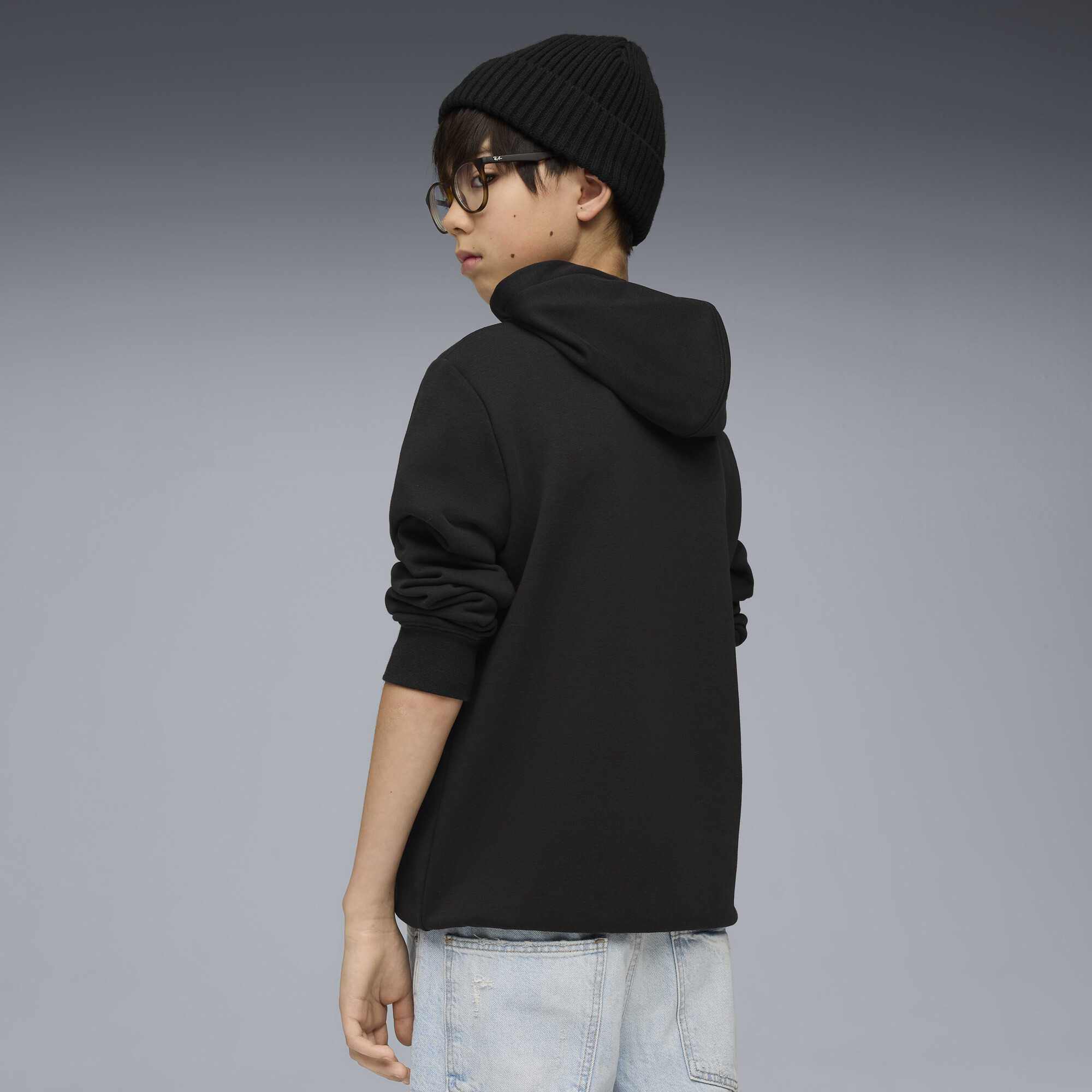 PUMA MID90s hoodie voor Heren, Zwart, Maat 15-16Y thumbnail 3