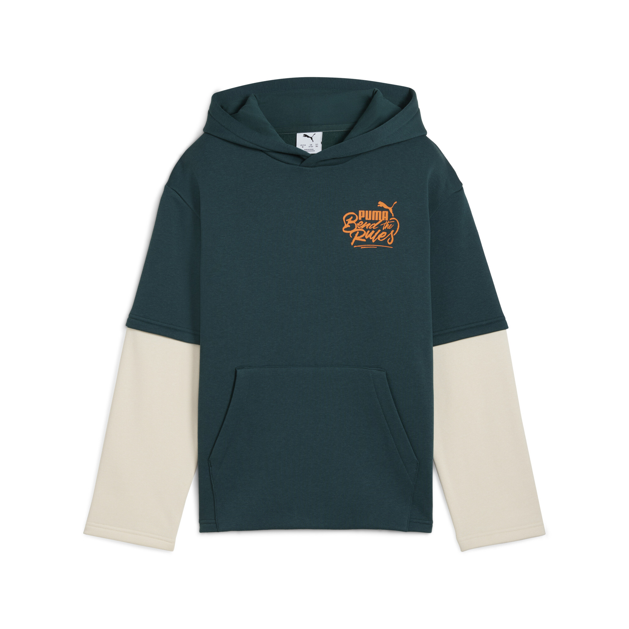 PUMA MID90s gelaagde hoodie voor Heren, Groen, Maat 13-14Y thumbnail 3