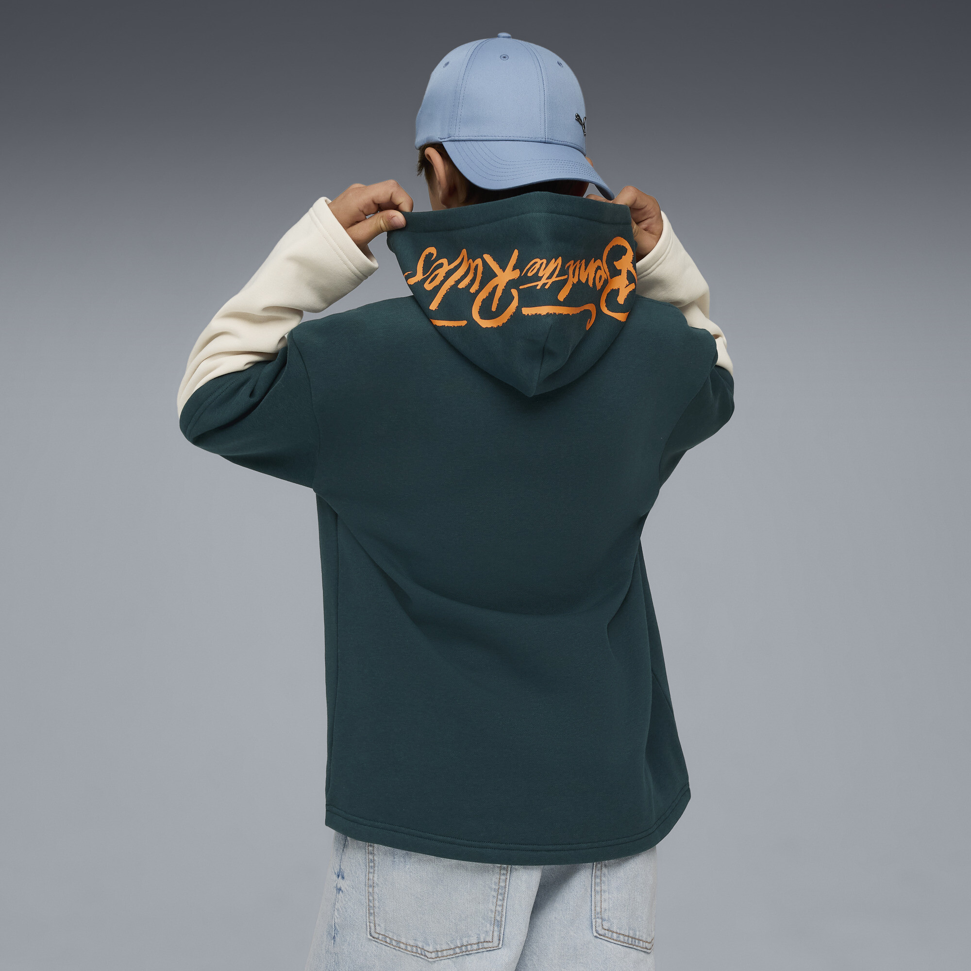 PUMA MID90s gelaagde hoodie voor Heren, Groen, Maat 13-14Y thumbnail 5