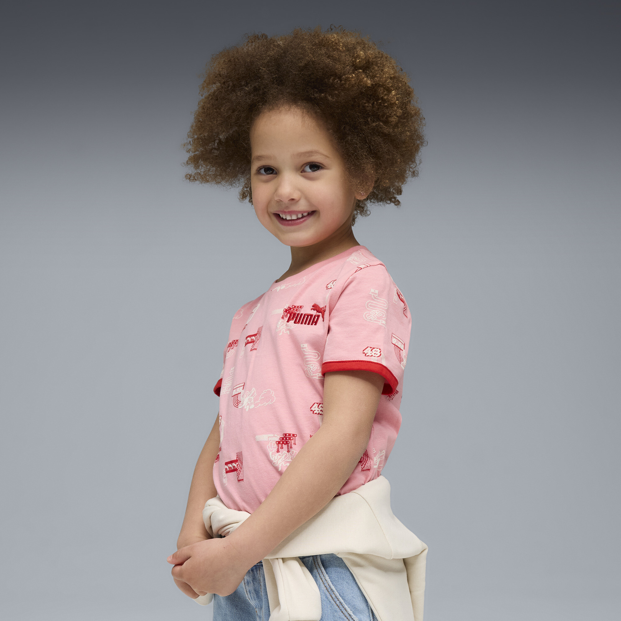 PUMA Little Runners T-shirt, Roze, Maat 2-3Y thumbnail 5