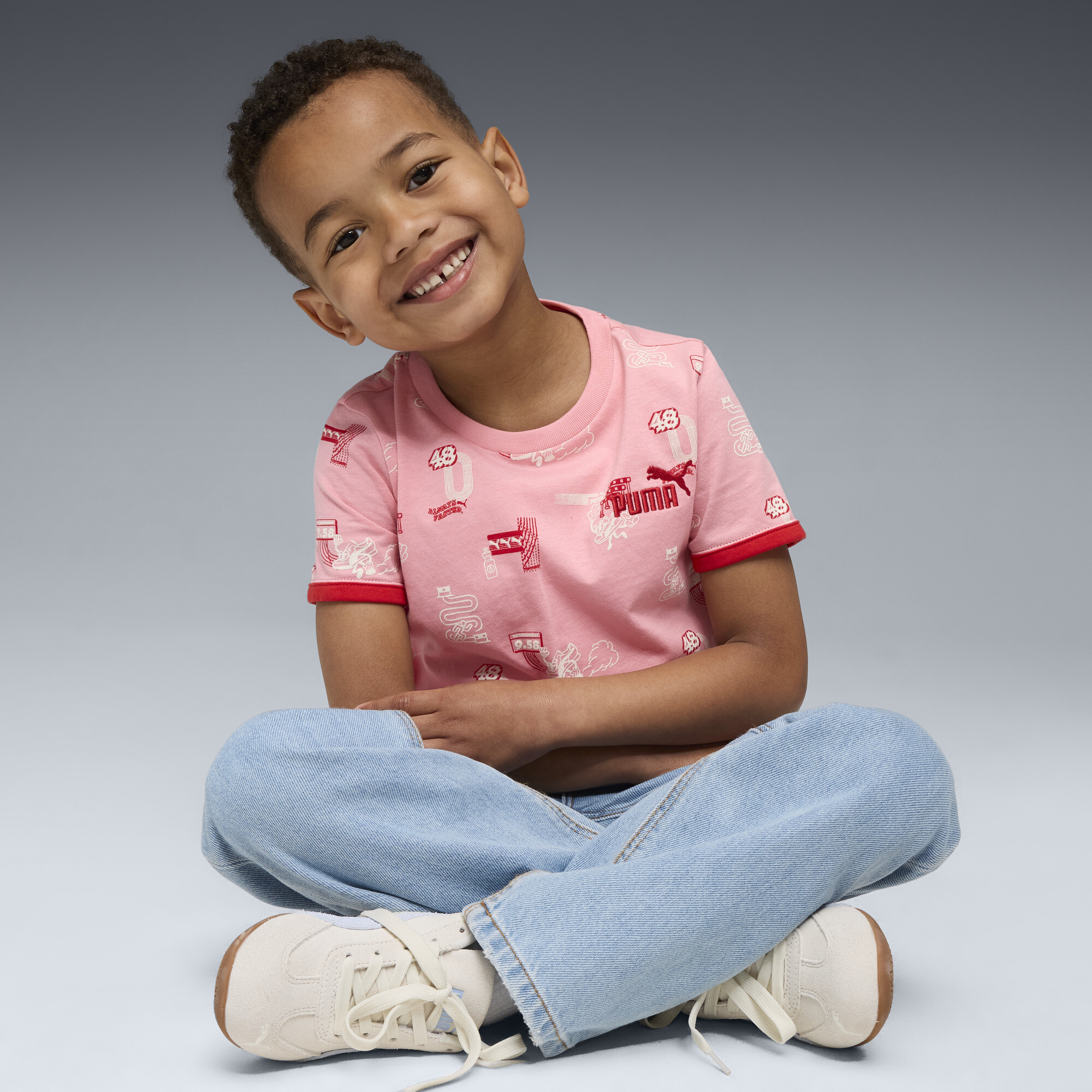 PUMA Little Runners T-shirt, Roze, Maat 2-3Y thumbnail 3