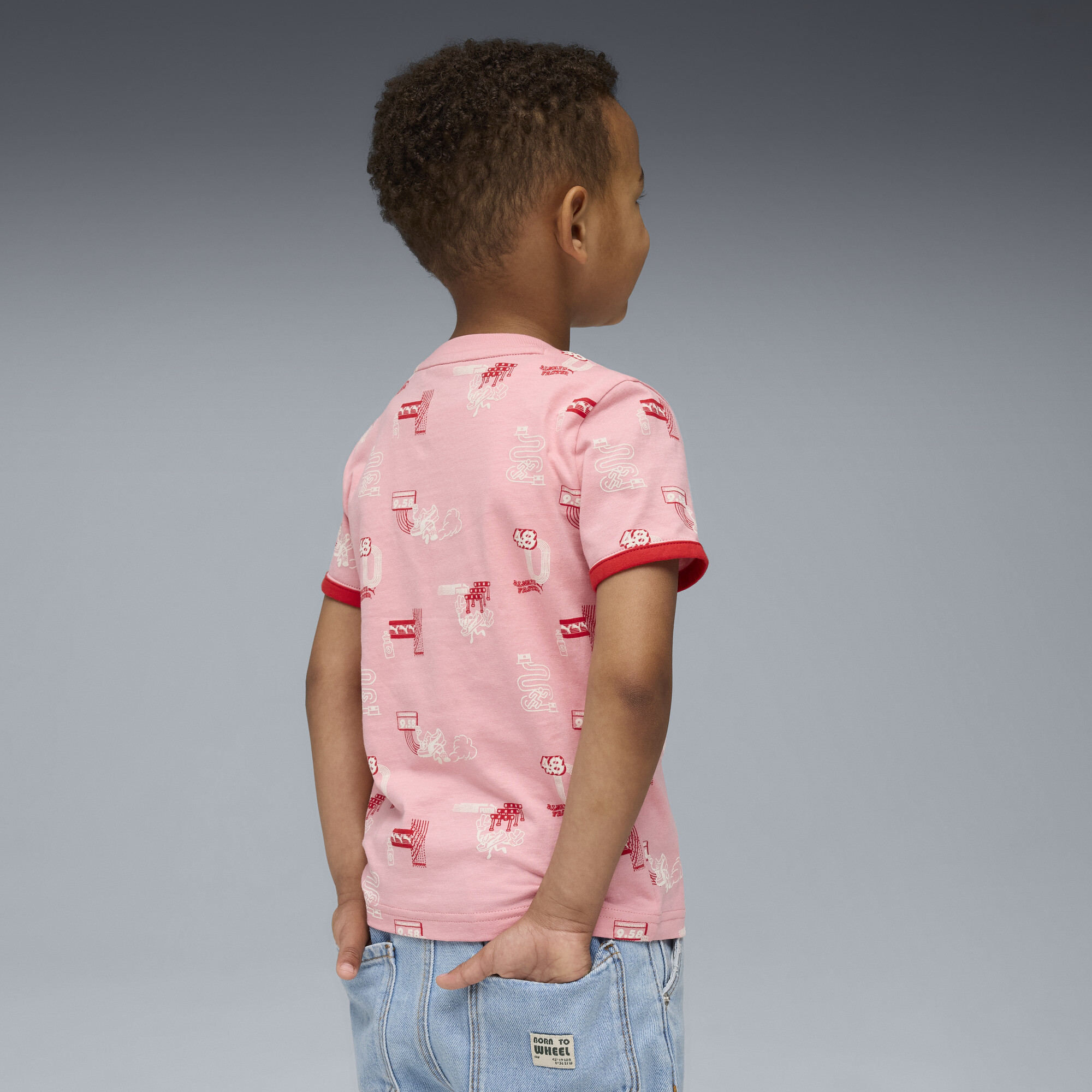 PUMA Little Runners T-shirt, Roze, Maat 2-3Y thumbnail 2