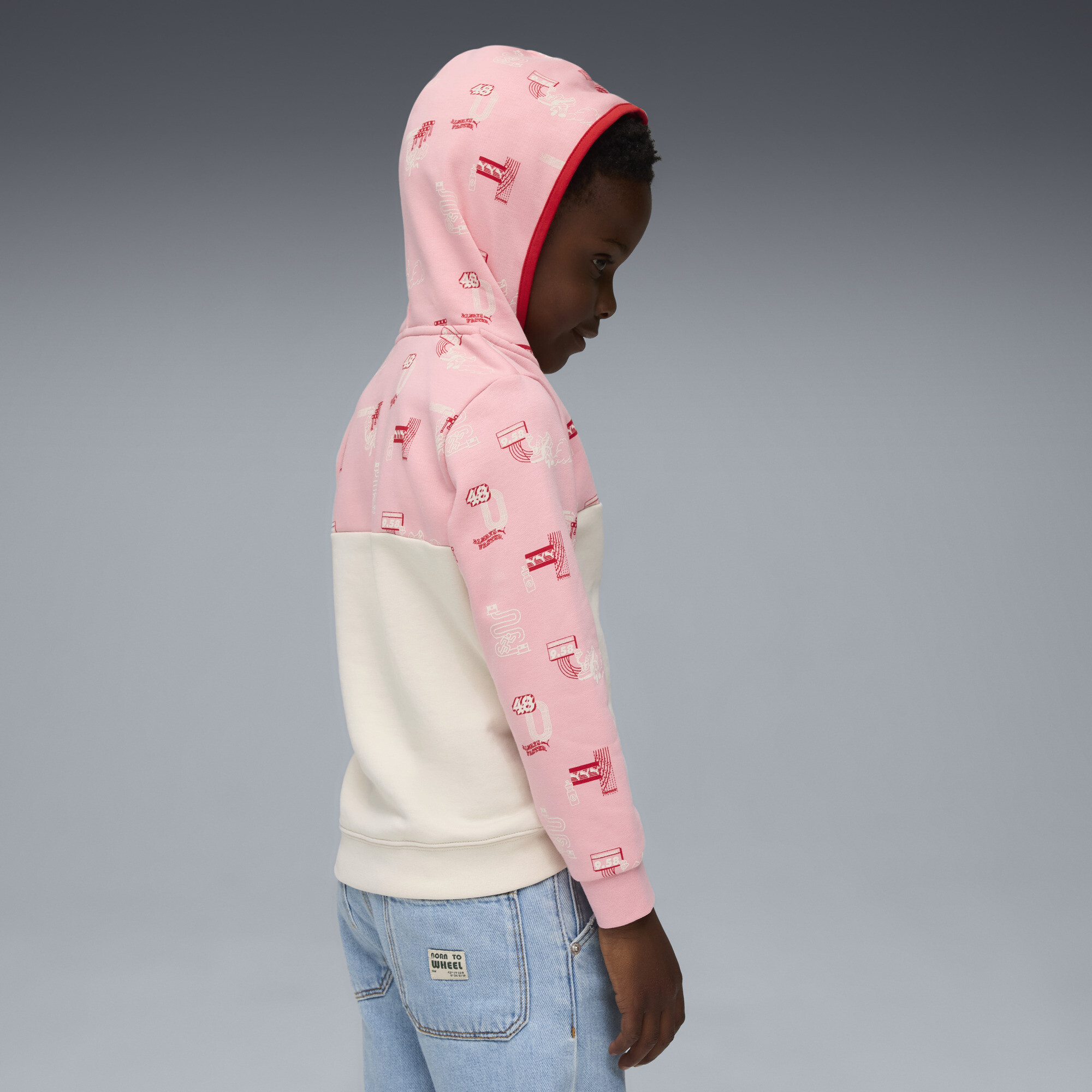 PUMA Little Runners hoodie met halve rits, Maat 2-3Y thumbnail 2