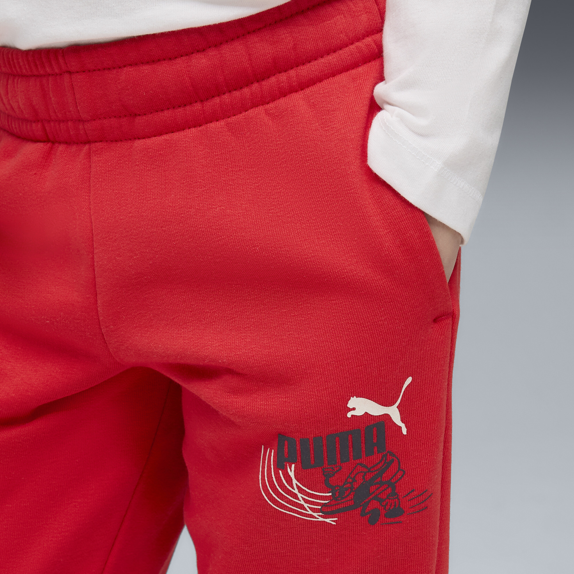 PUMA Little Runners sweatpant, Rood, Maat 6-7Y thumbnail 6
