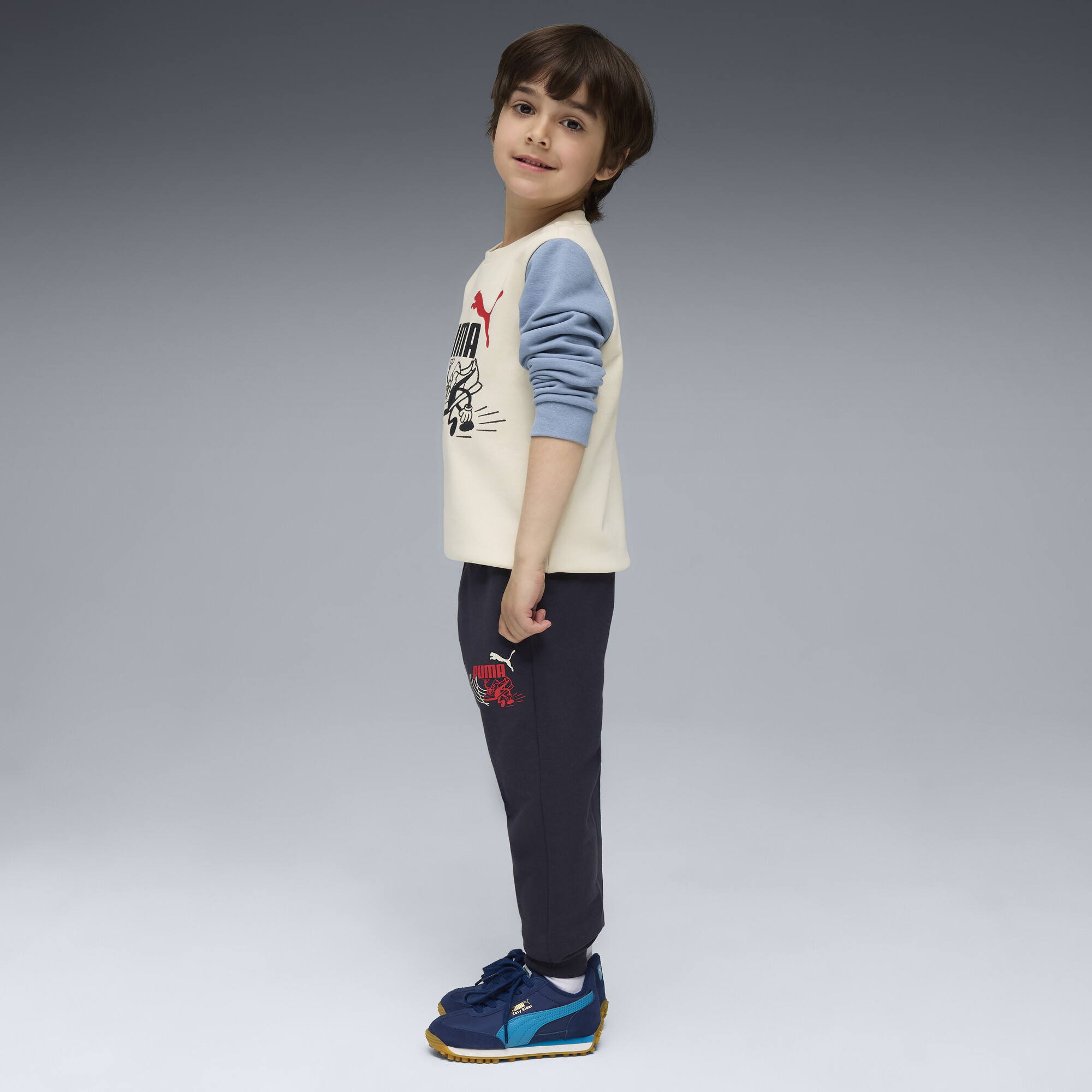 PUMA Little Runners sweatpant, Blauw, Maat 2-3Y thumbnail 5