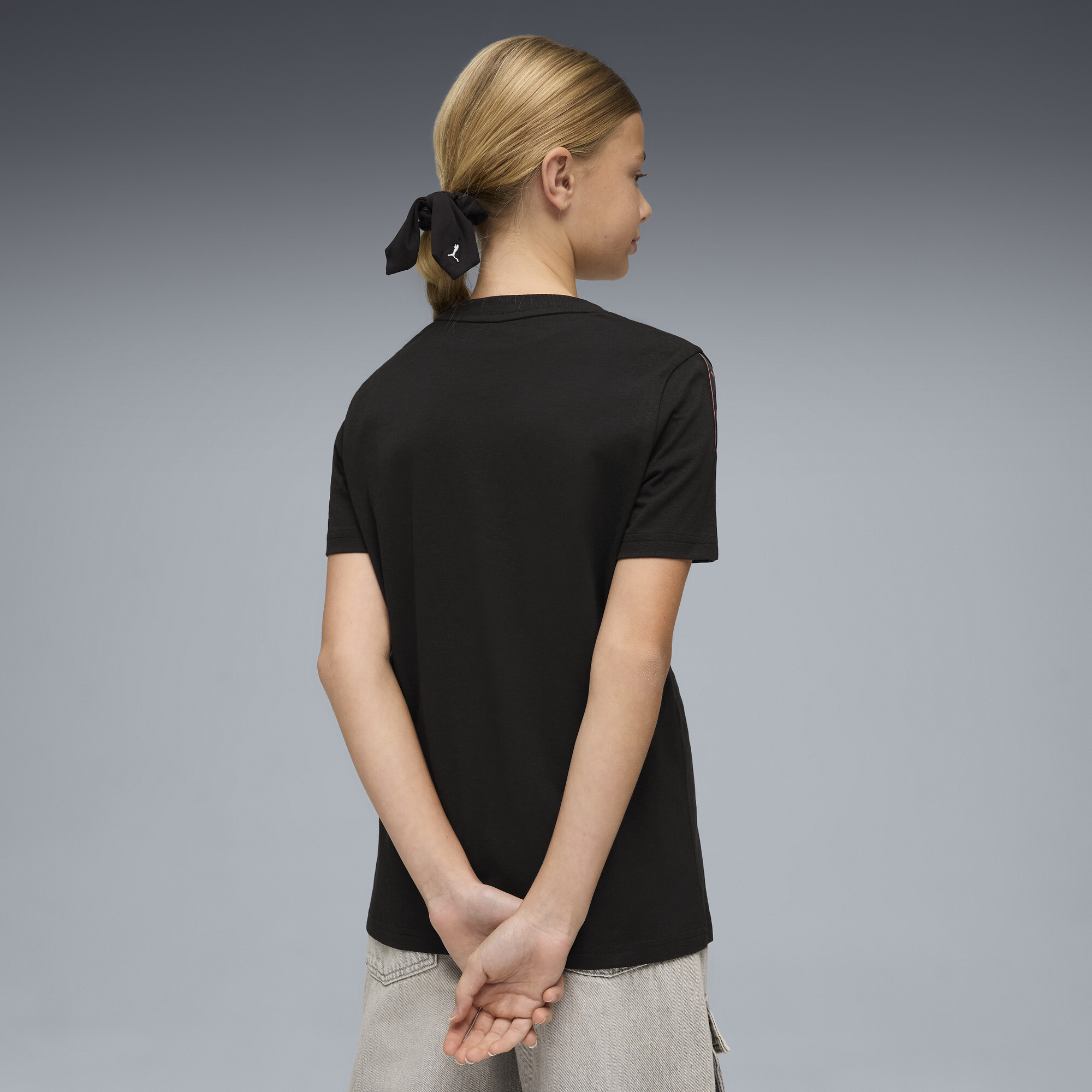 PUMA Essentials T-shirt met band voor Dames, Zwart, Maat 9-10Y thumbnail 3