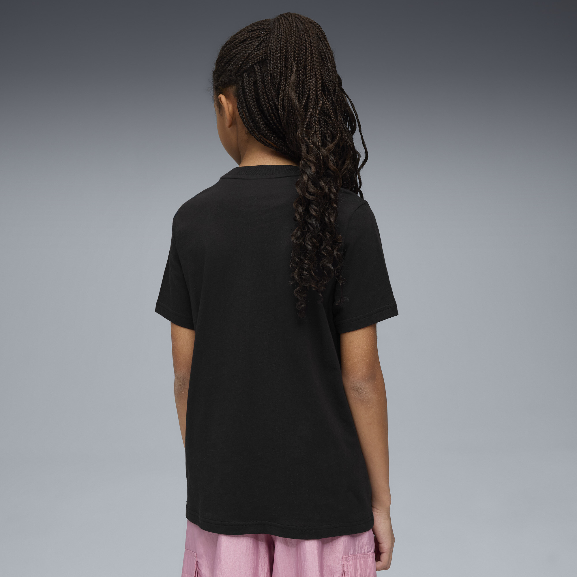 PUMA Graphic No. 1 Logo T-shirt voor Dames, Zwart, Maat 9-10Y thumbnail 5