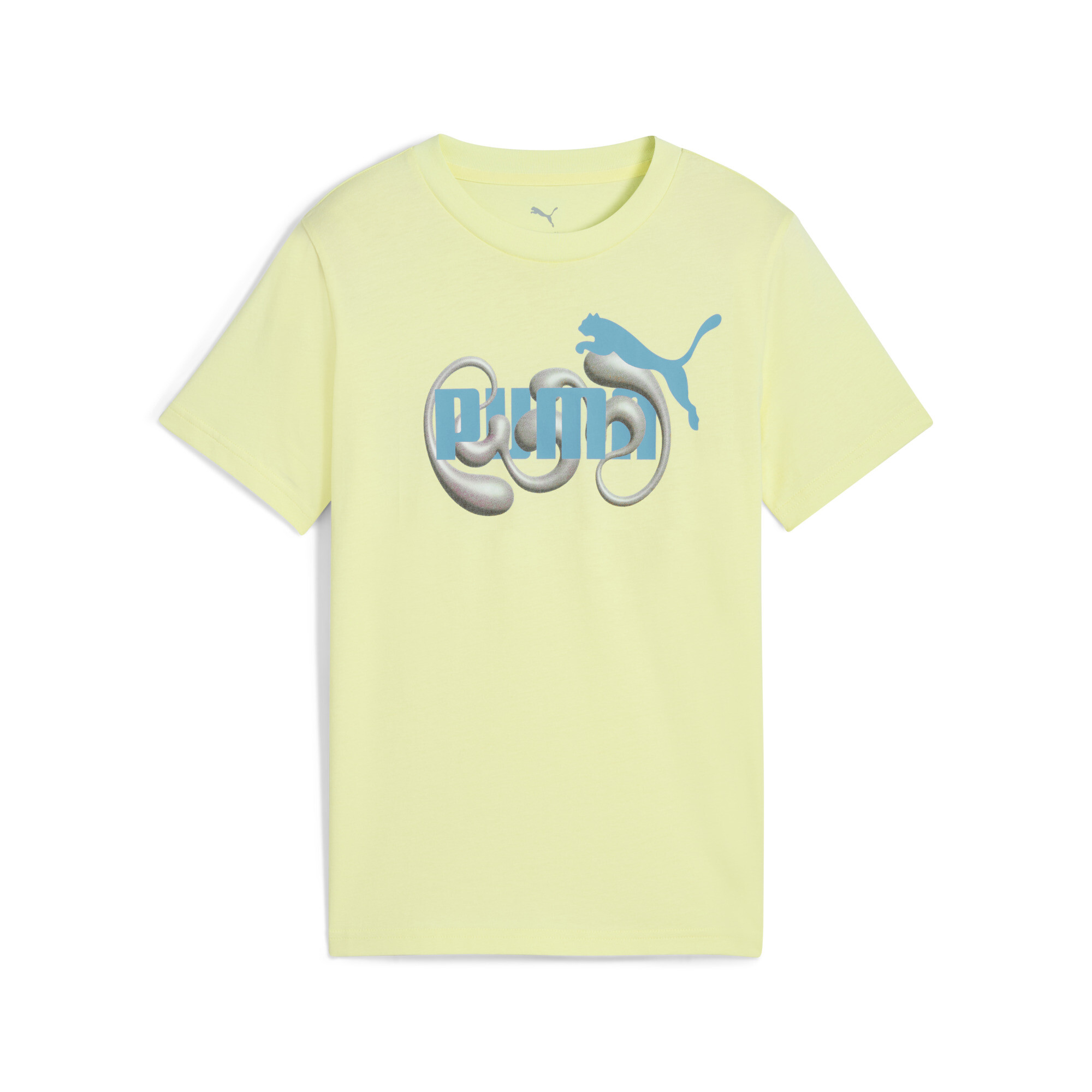 PUMA Graphic No. 1 Logo T-shirt voor Dames, Goud, Maat 13-14Y thumbnail 3