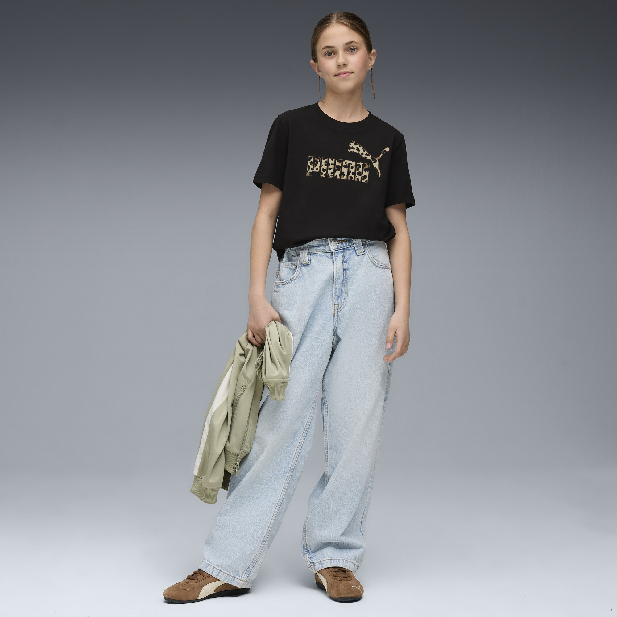 PUMA Essentials Graphic Animal T-shirt met afbeelding voor Dames, Zwart, Maat 7-8Y thumbnail 4