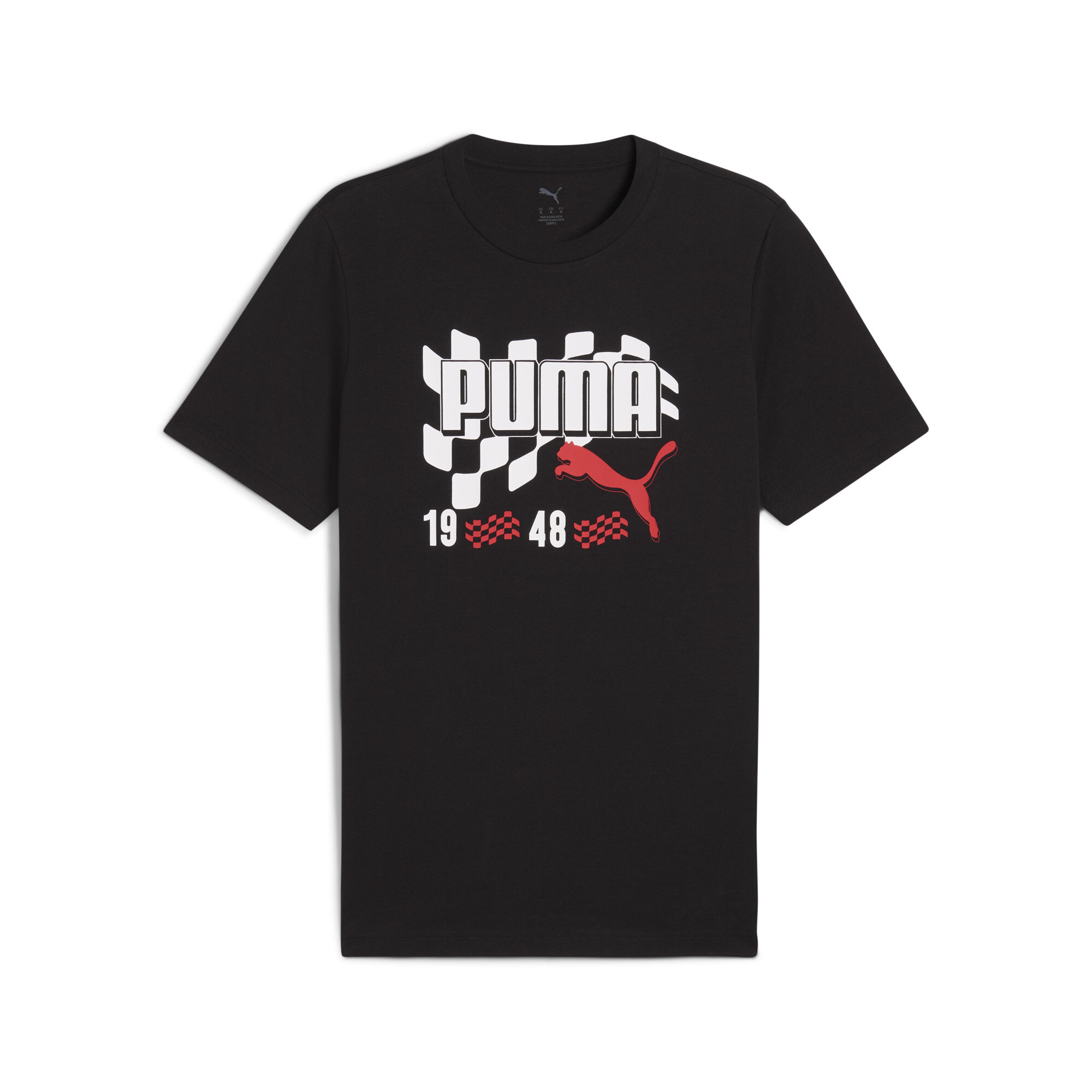 PUMA Graphics Moto Flag T-shirt voor Heren, Zwart, Maat XS thumbnail 3