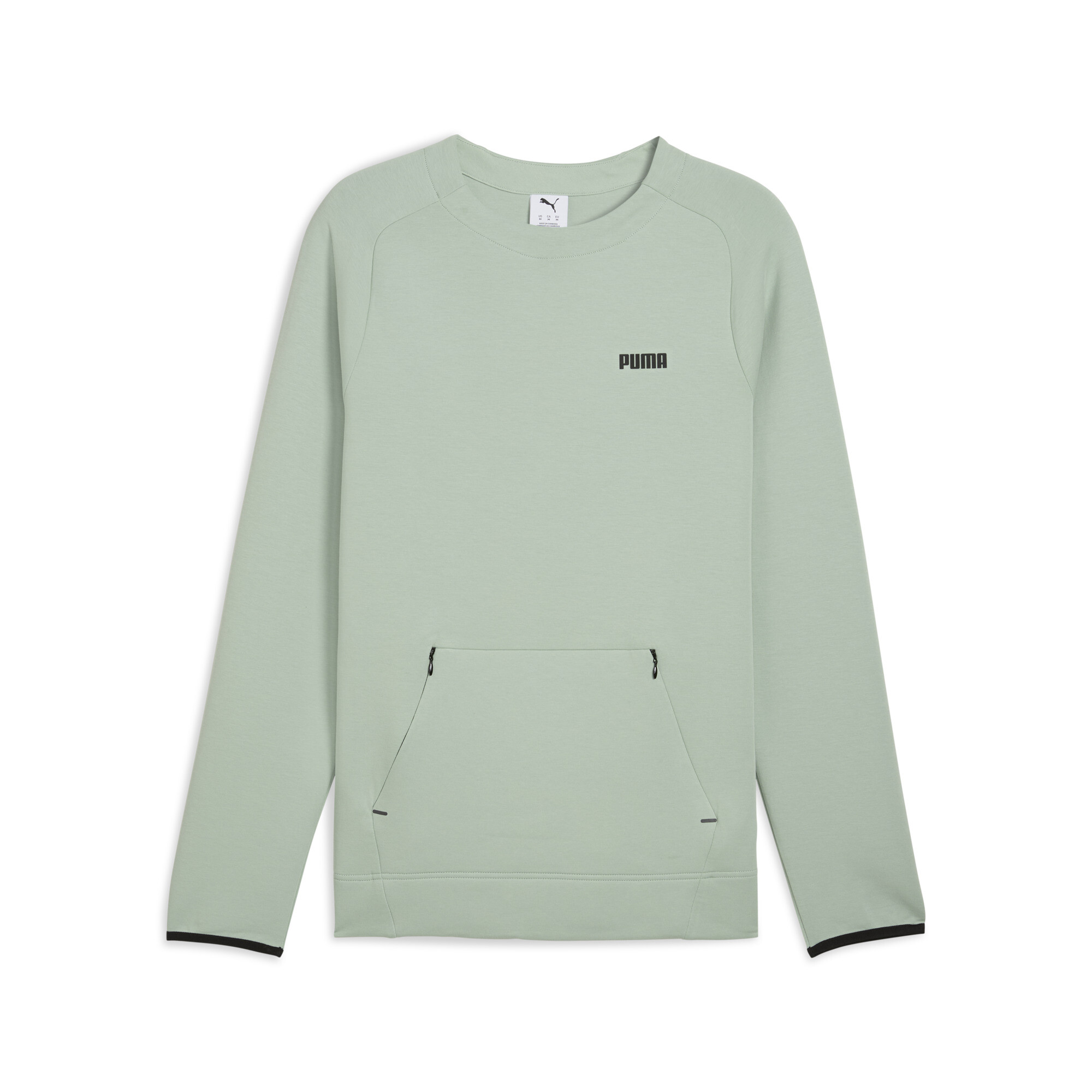 Puma Spacer Sweatshirt Herren | Mit Plain | Green Fog | Größe: M