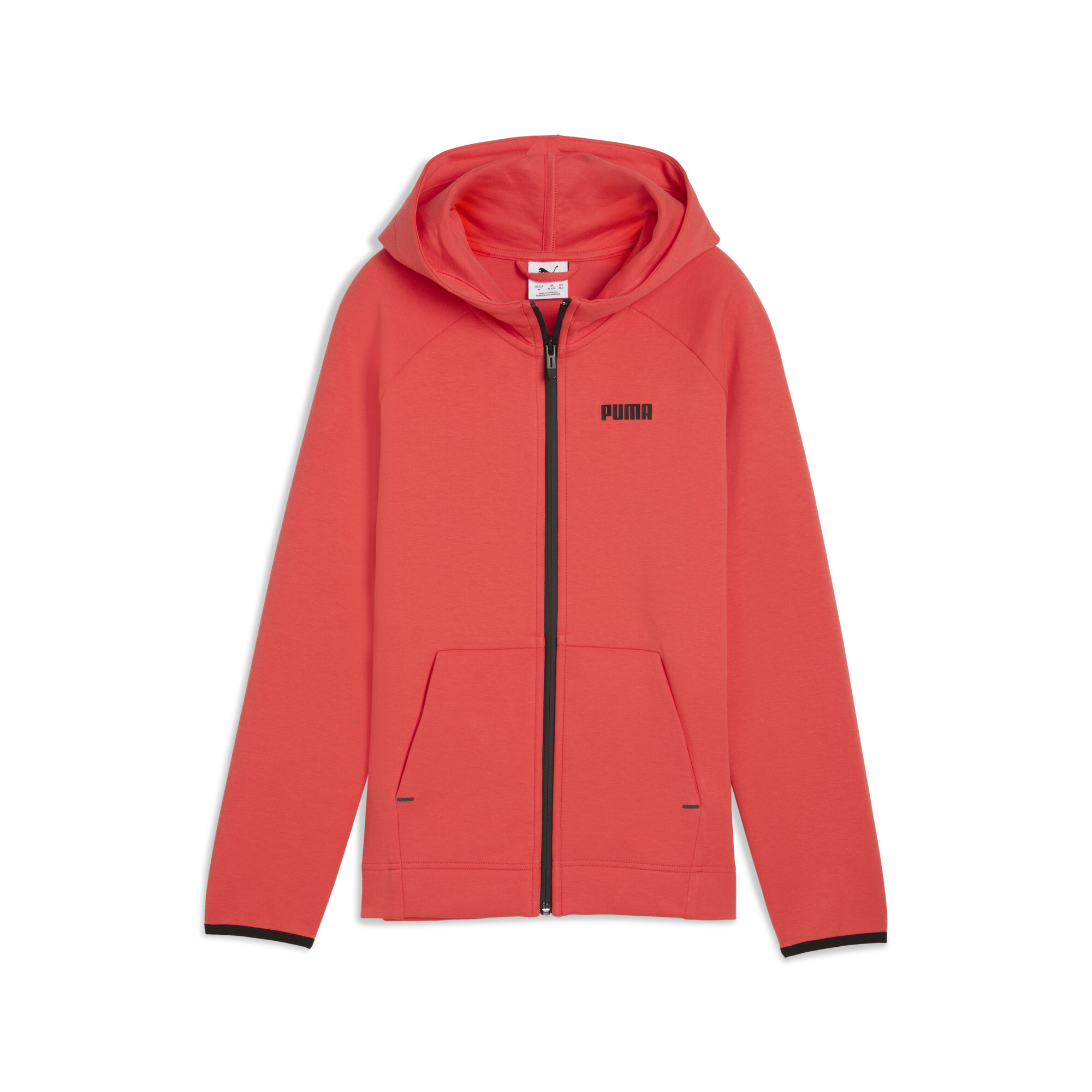 Spacer hoodie met rits voor Dames, Rood, Maat 11-12Y | PUMA