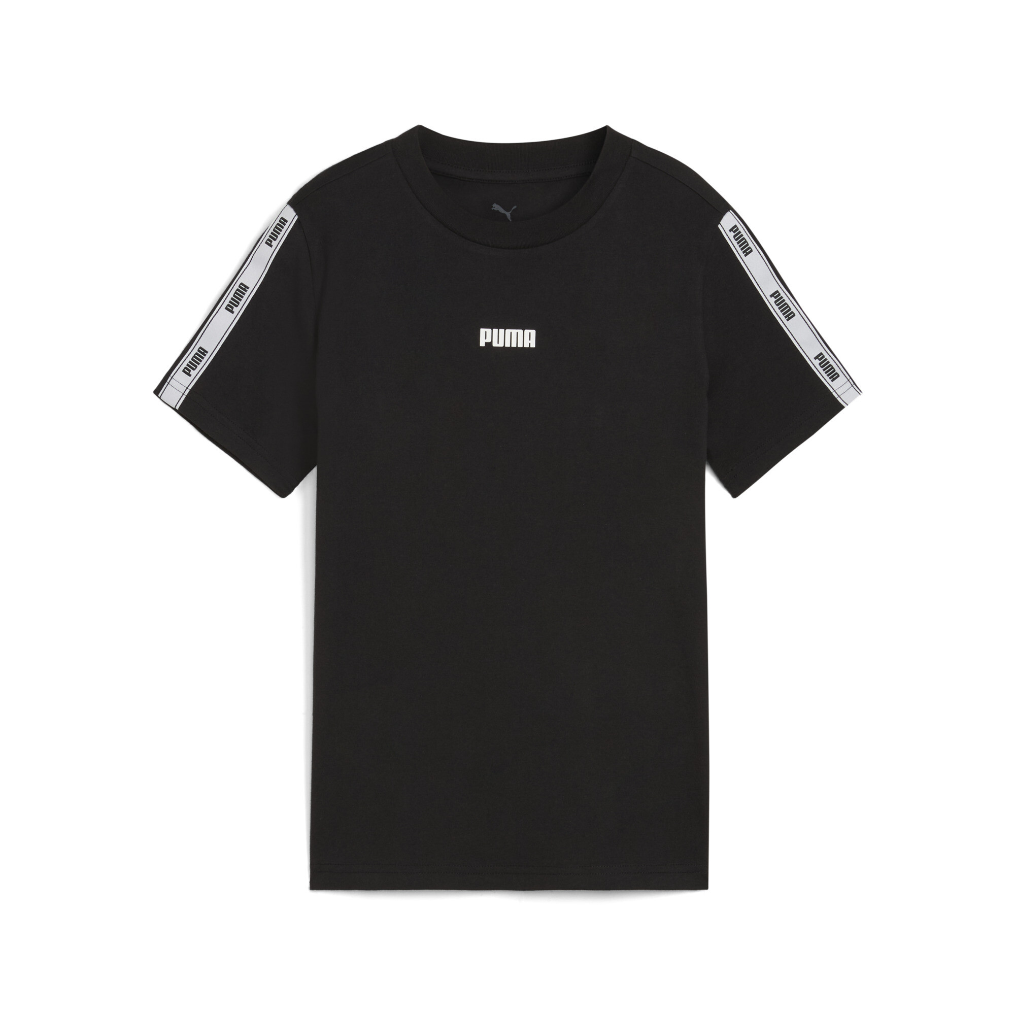 Puma Tape T-Shirt Teenager Für Herren Für Damen Für Kinder | Mit Plain | Black | Größe: 15-16Y