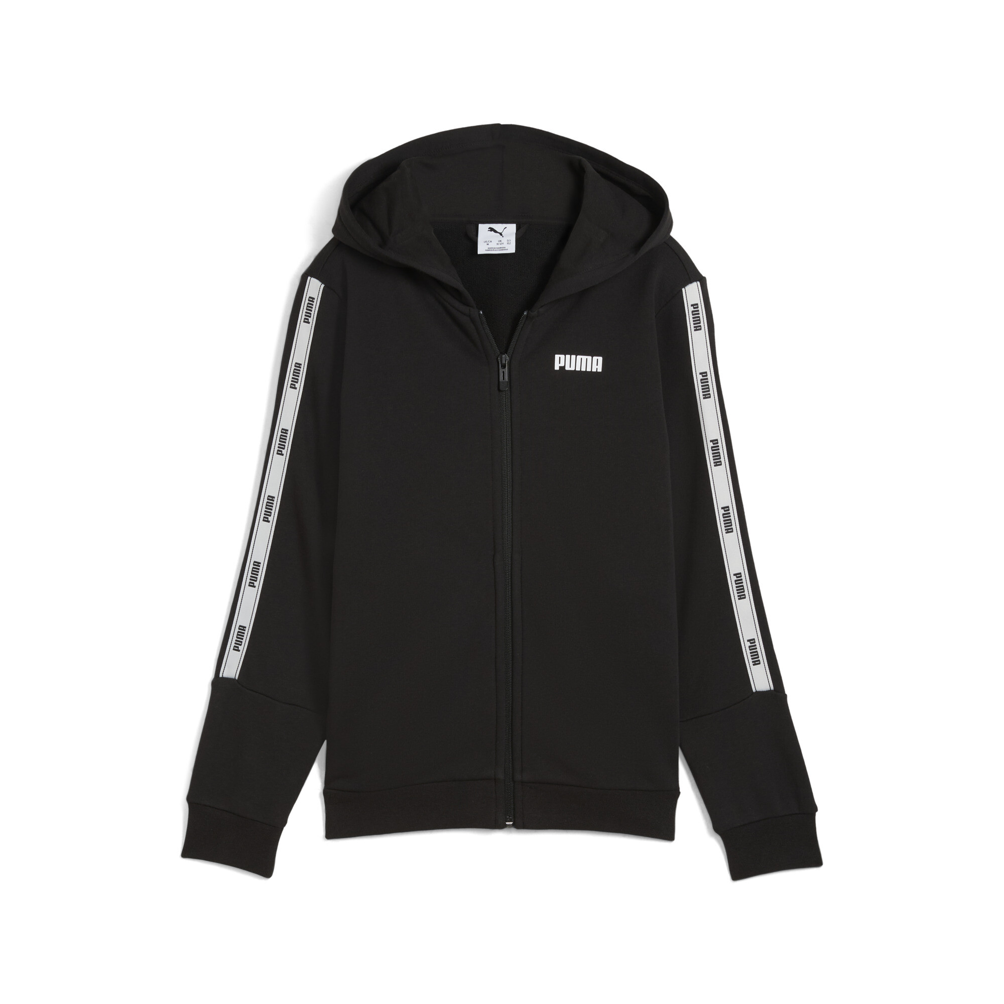 Puma Tape Kapuzenjacke Teenager Für Herren Für Damen Für Kinder | Mit Logo Print | Black | Größe: 9-10Y