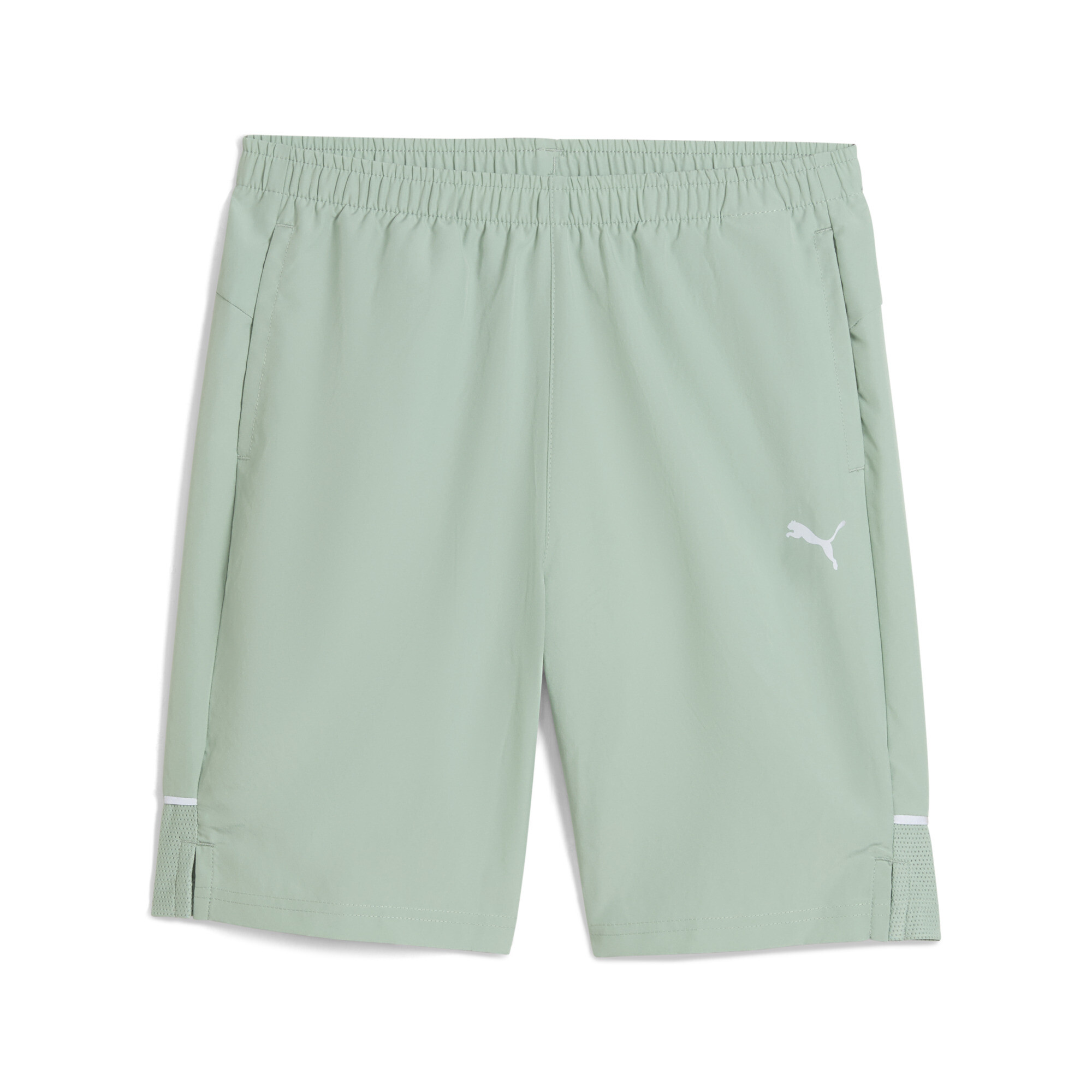 Puma Training Essentials Shorts Teenager Für Herren Für Damen Für Kinder | Mit Logo Print | Green Fog | Größe: 7-8Y