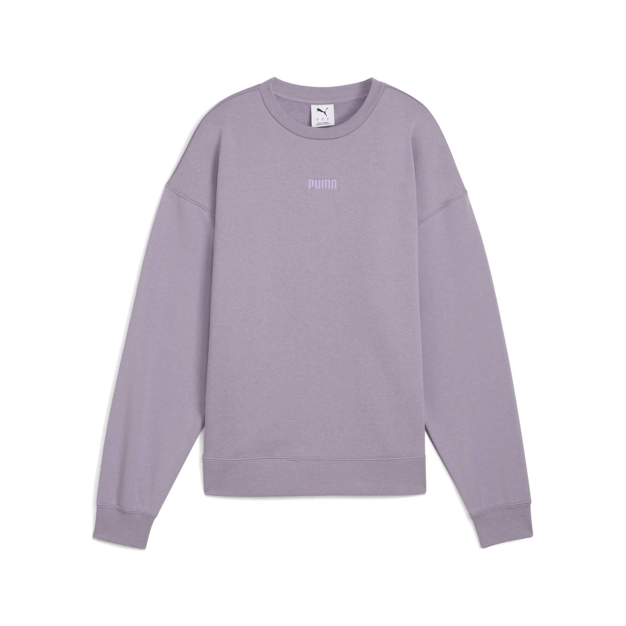 Puma Elevated Essentials Sweatshirt Comfort Damen | Mit Logo Print | Pale Plum | Größe: L