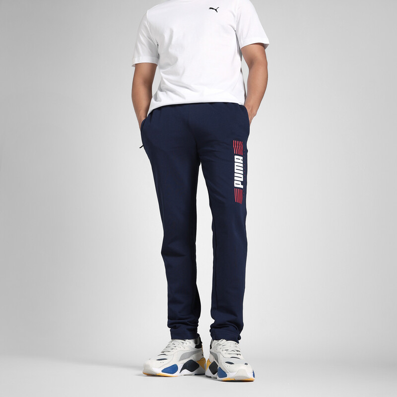 

Men's PUMA Essentials Zippered Graphic Regular Pants