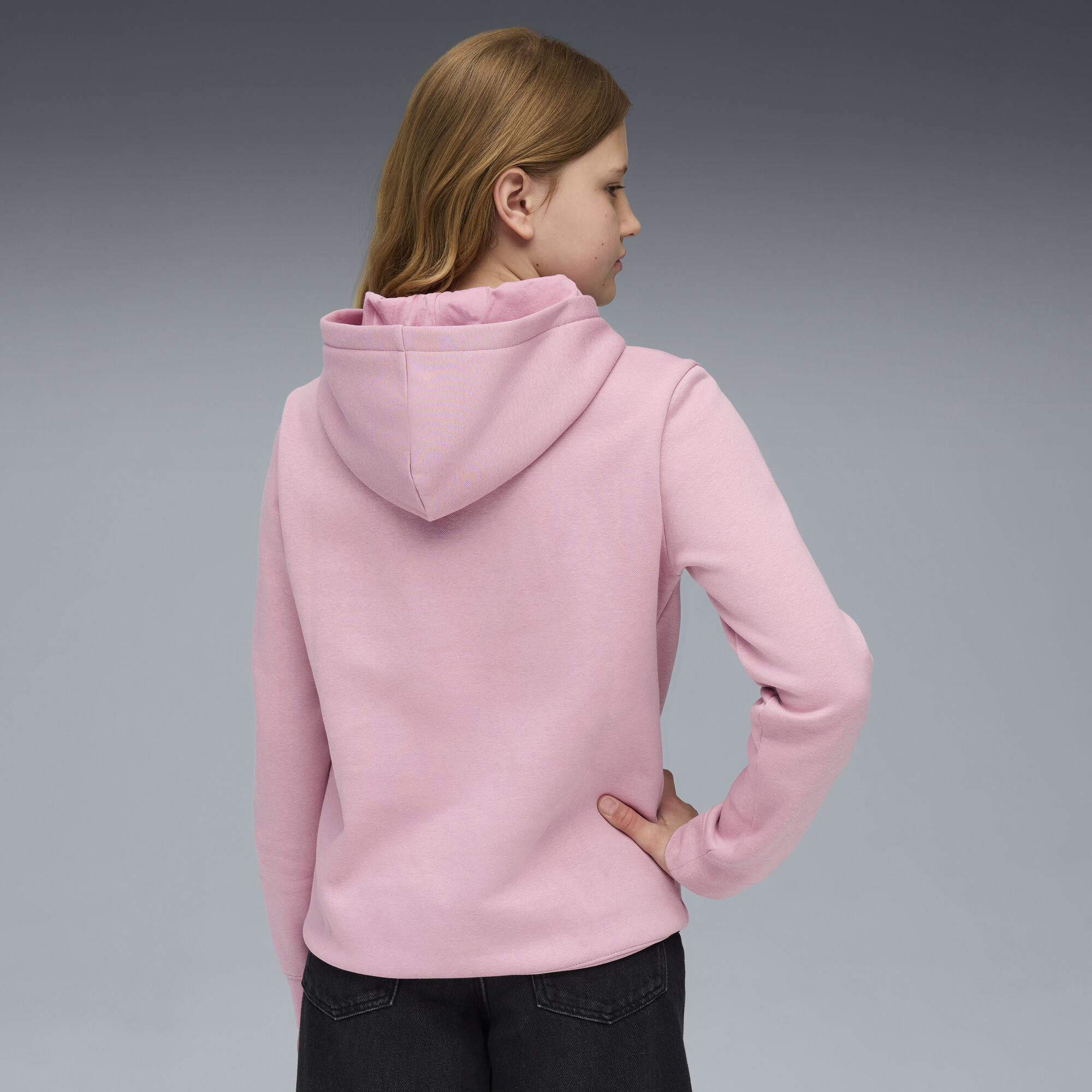 PUMA Essentials Script hoodie voor Dames, Roze, Maat 15-16Y thumbnail 3