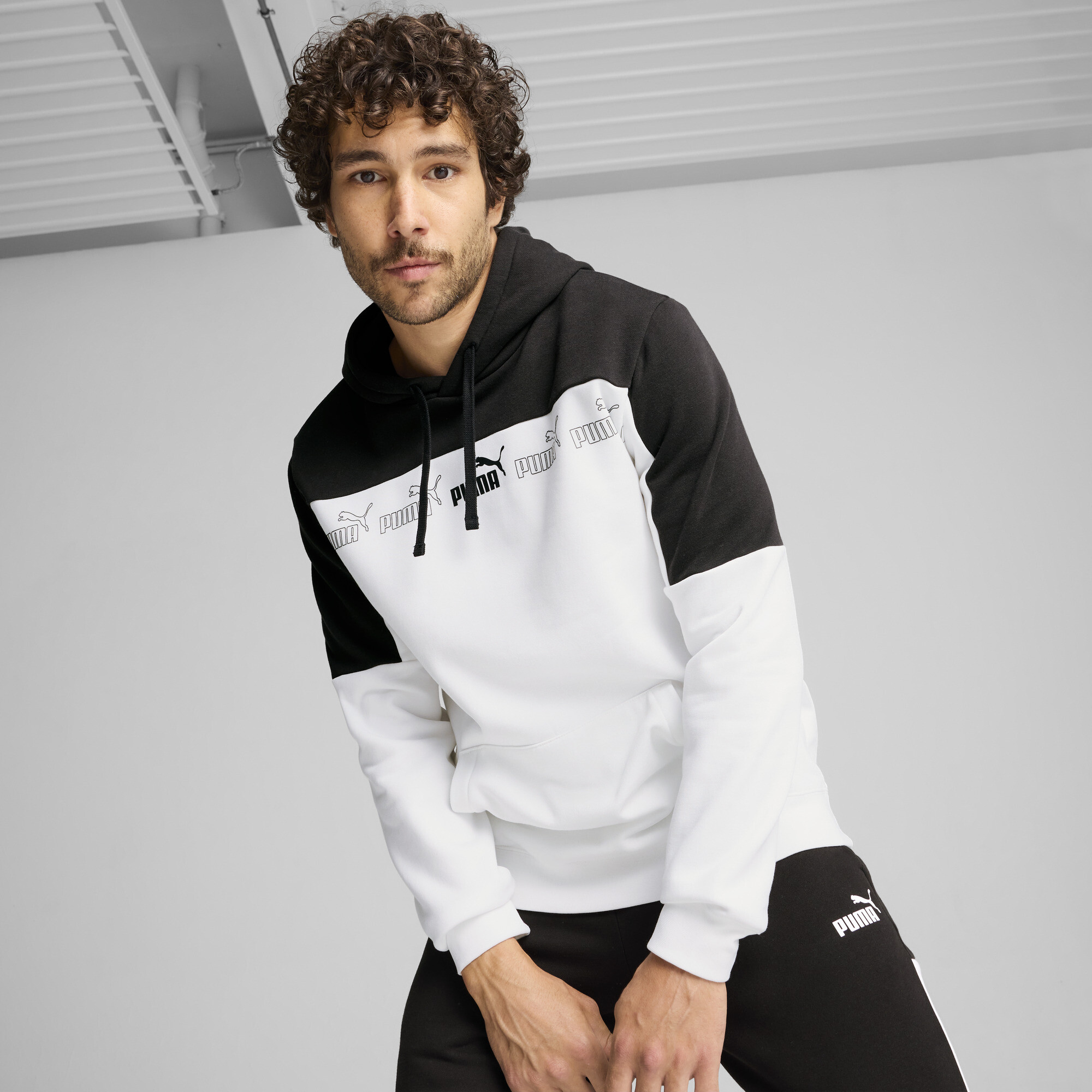 Puma Around The Block Hoodie Herren | Mit Print | White | Größe: L