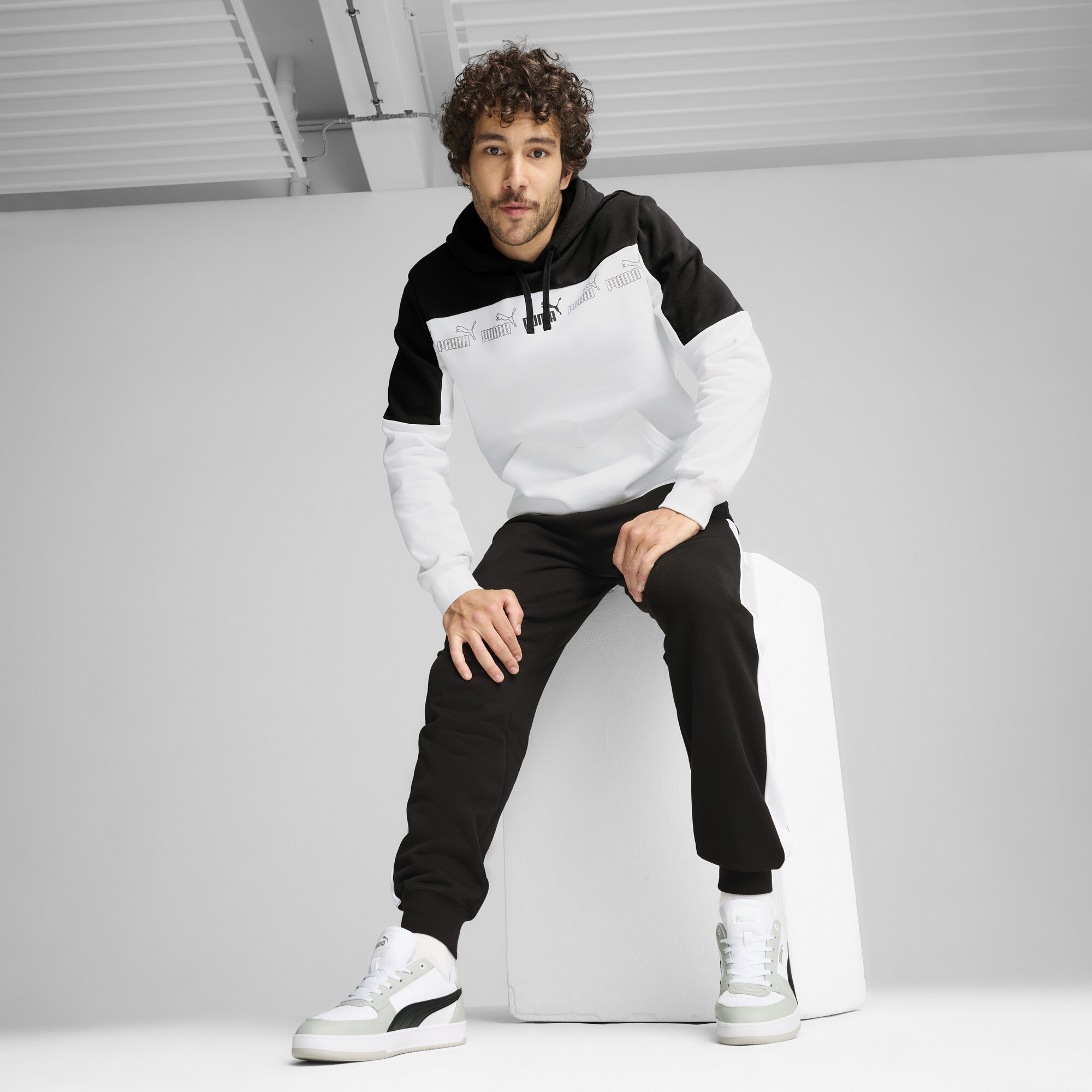 PUMA Around the Block hoodie voor Heren, Wit, Maat XXL thumbnail 6