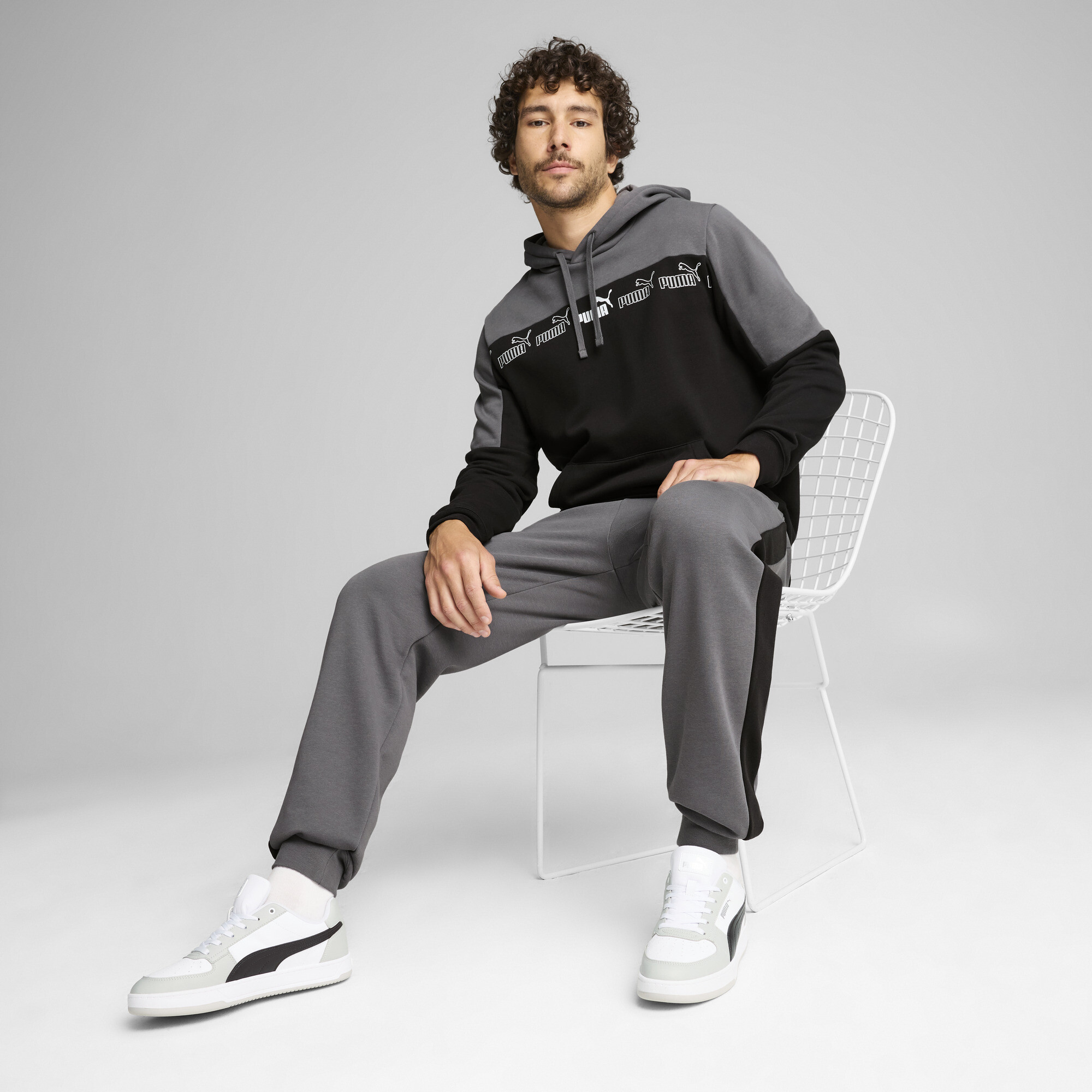 PUMA Around the Block hoodie voor Heren, Grijs, Maat M thumbnail 6