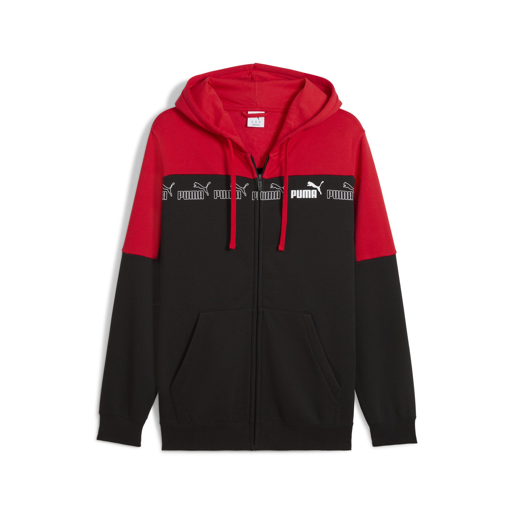 PUMA Around The Block hoodie met rits voor Heren, Rood, Maat XS thumbnail 3