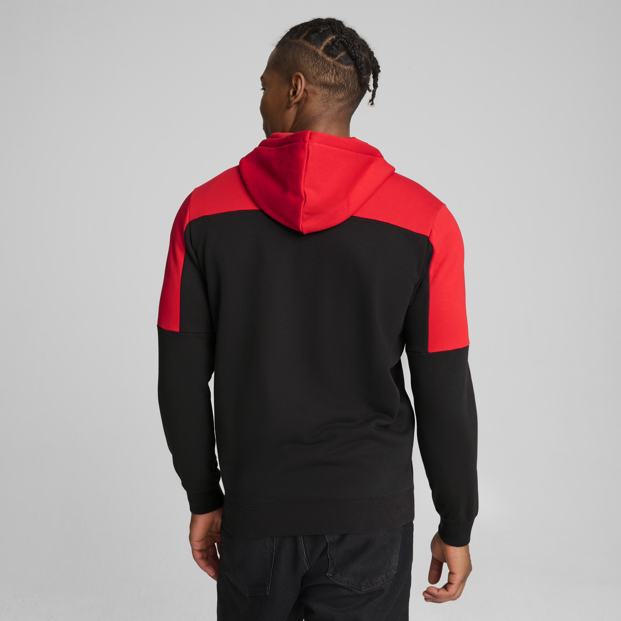 PUMA Around The Block hoodie met rits voor Heren, Rood, Maat XS thumbnail 5