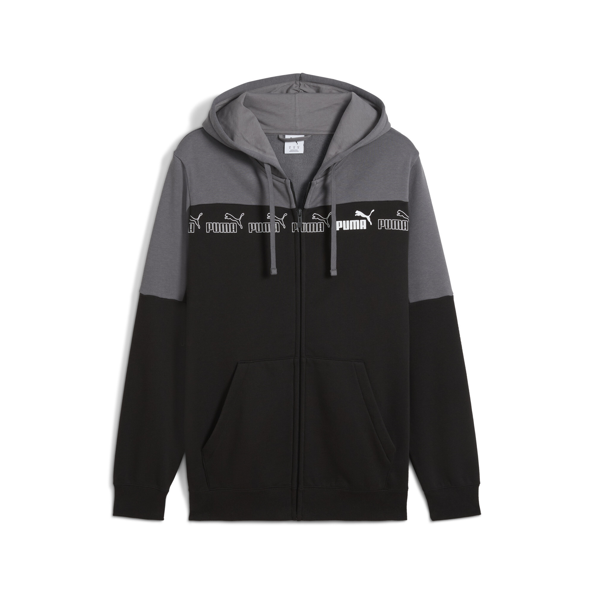 PUMA Around The Block hoodie met rits voor Heren, Grijs, Maat S thumbnail 3