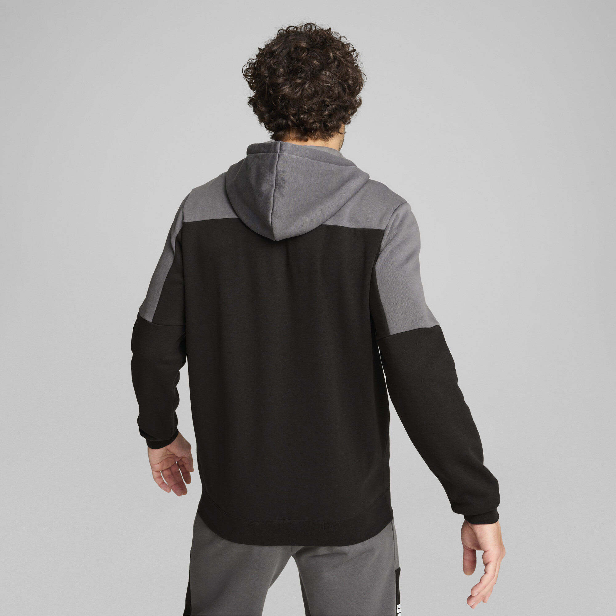 PUMA Around The Block hoodie met rits voor Heren, Grijs, Maat S thumbnail 5