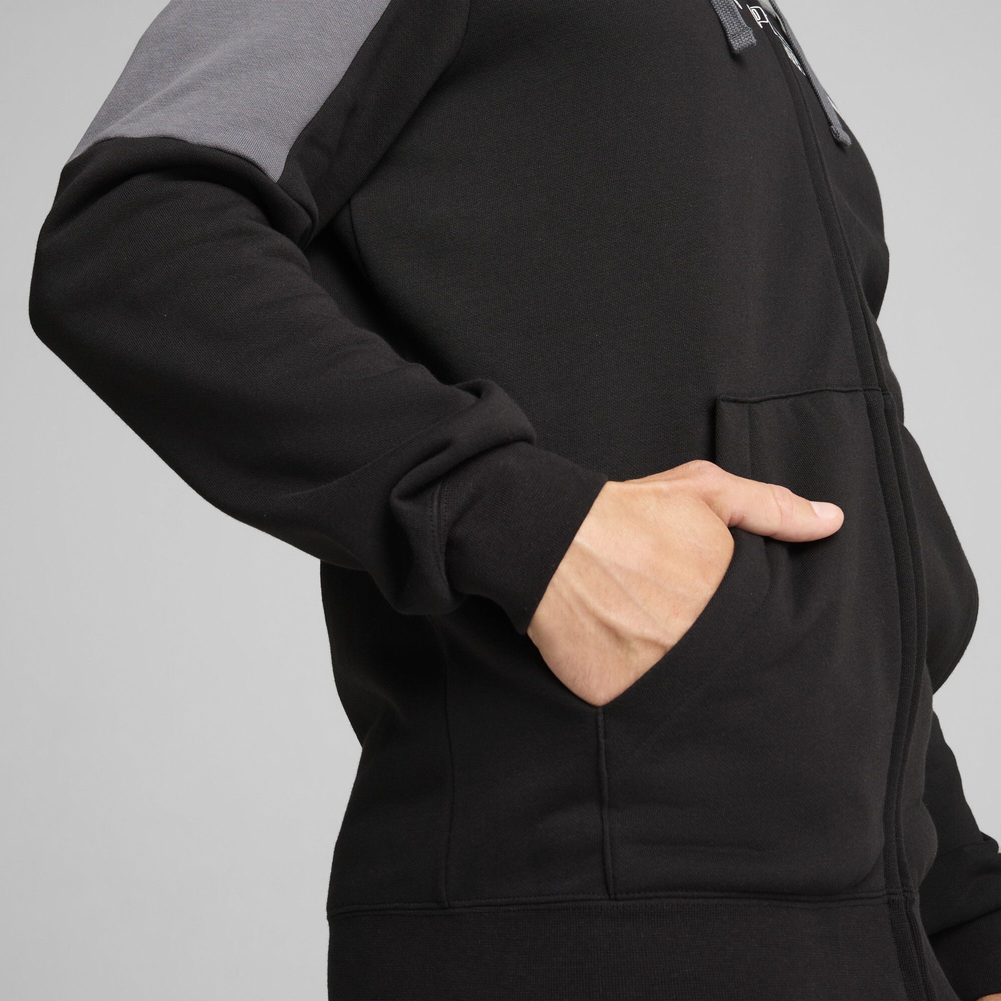 PUMA Around The Block hoodie met rits voor Heren, Grijs, Maat S thumbnail 4