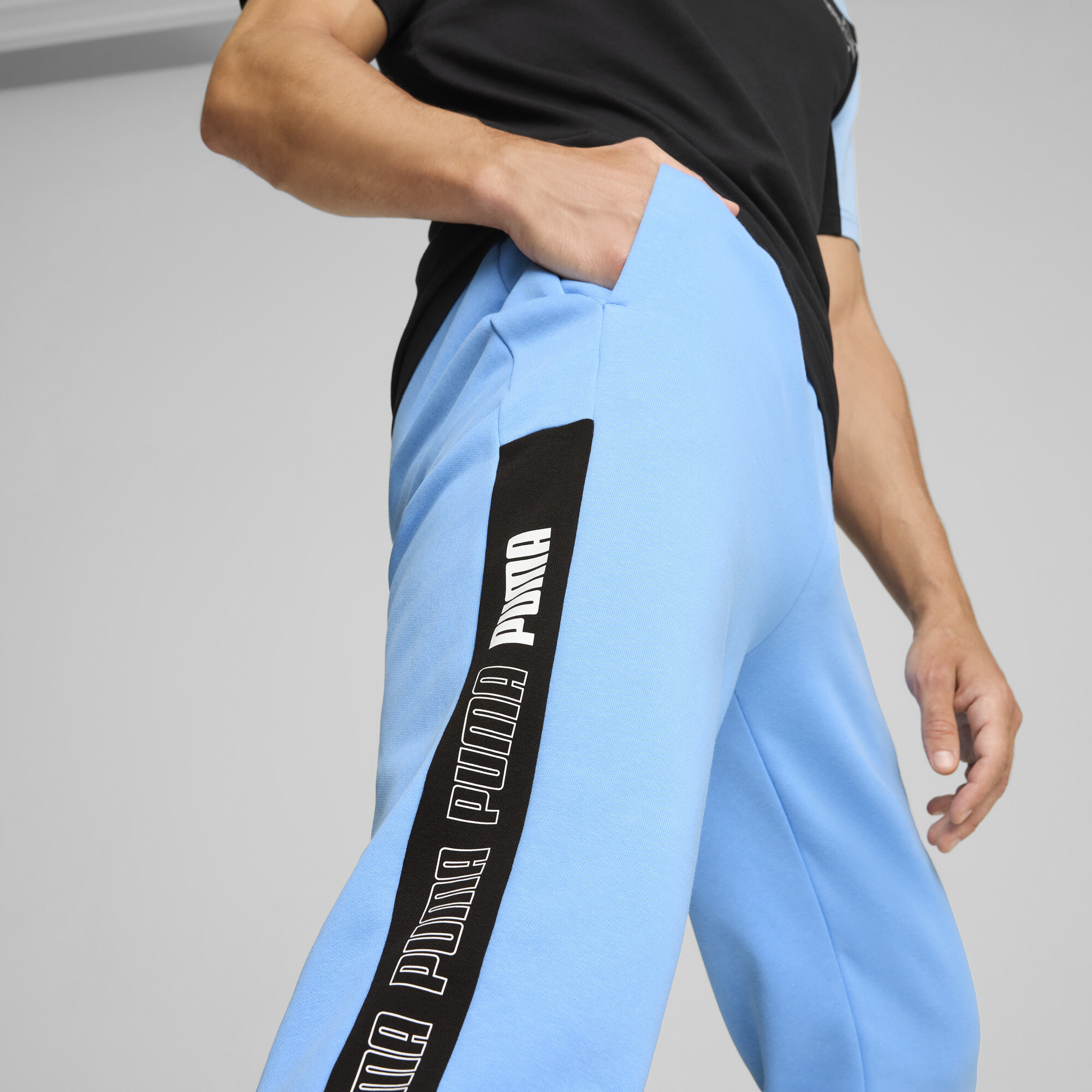 PUMA Around The Block joggingbroek voor Heren, Blauw, Maat XL thumbnail 4