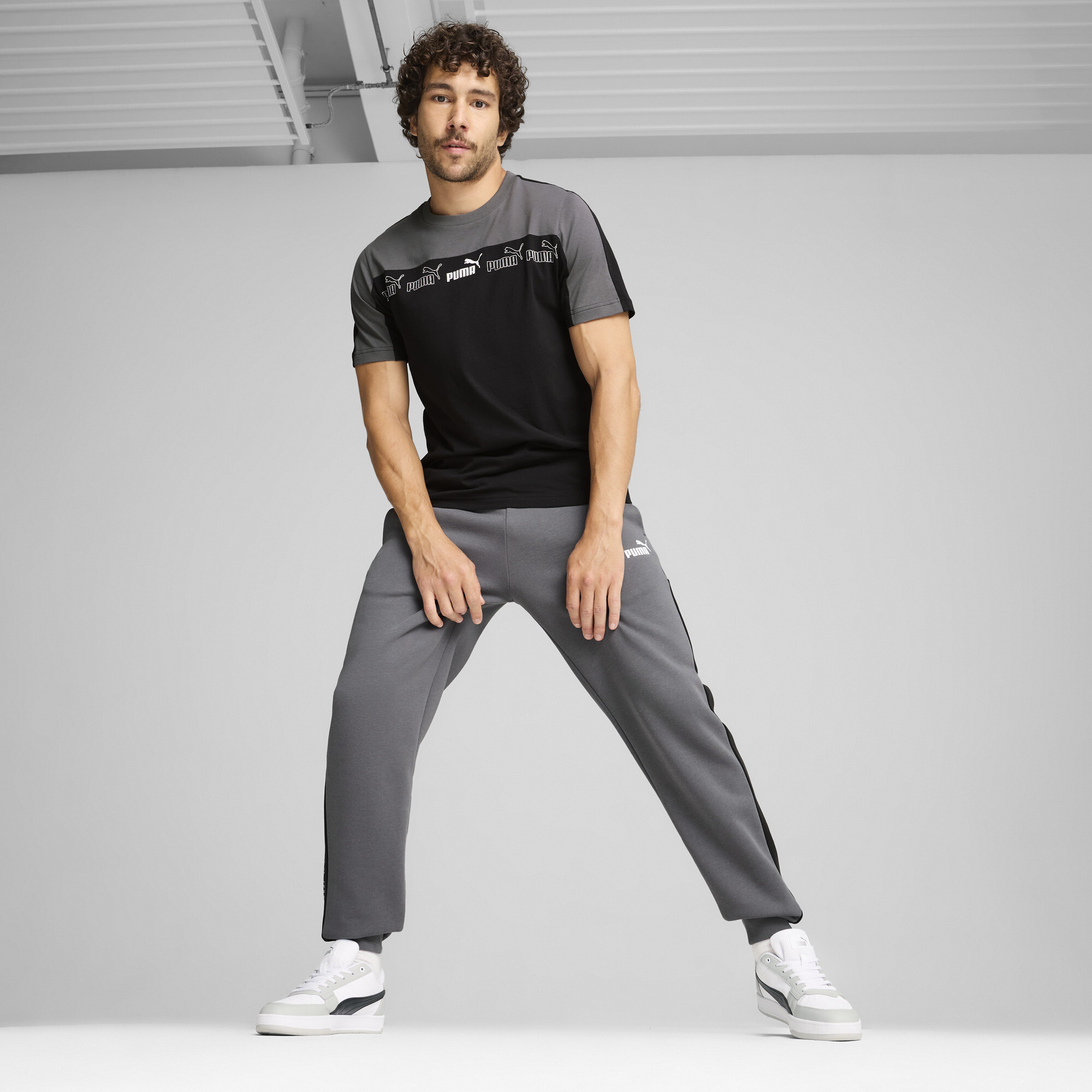 PUMA Around The Block joggingbroek voor Heren, Grijs, Maat M thumbnail 6
